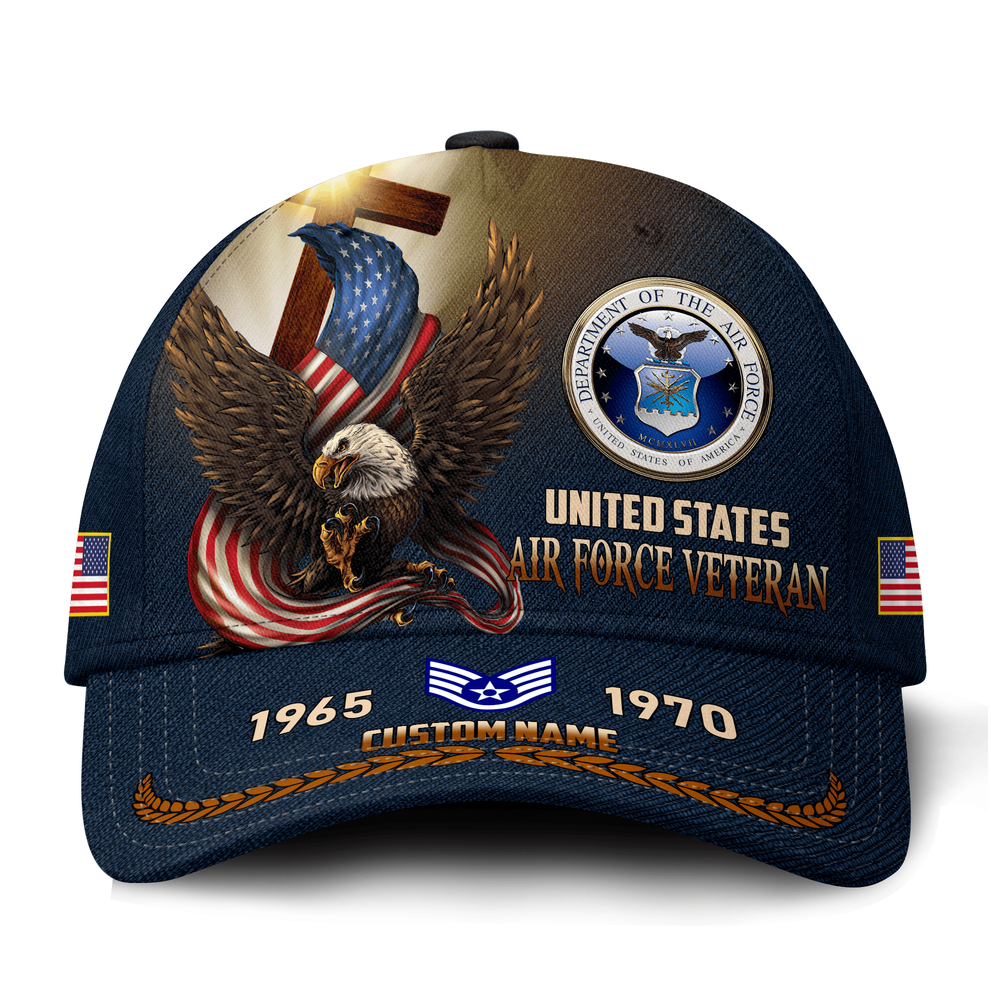 Premium Custom USAF Veteran Hat VPVC021224, Cap For Air Force Veterans, Gifts For Veterans Day, Father’s Day