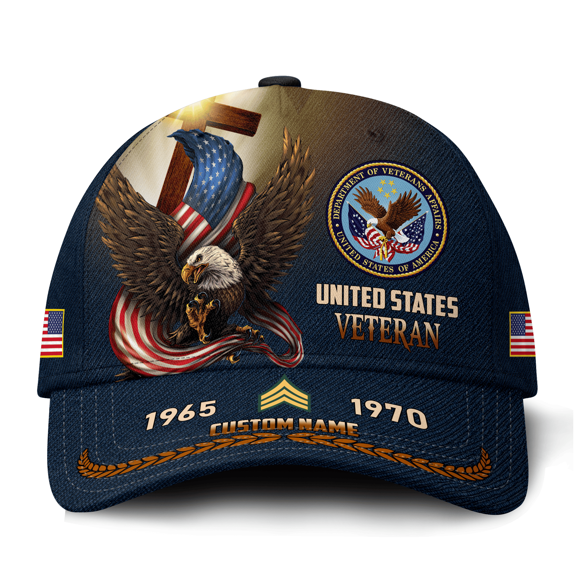 Premium Custom US Veteran Hat VPVC021227, Cap For US Veterans, Gifts For Veterans Day, Father’s Day