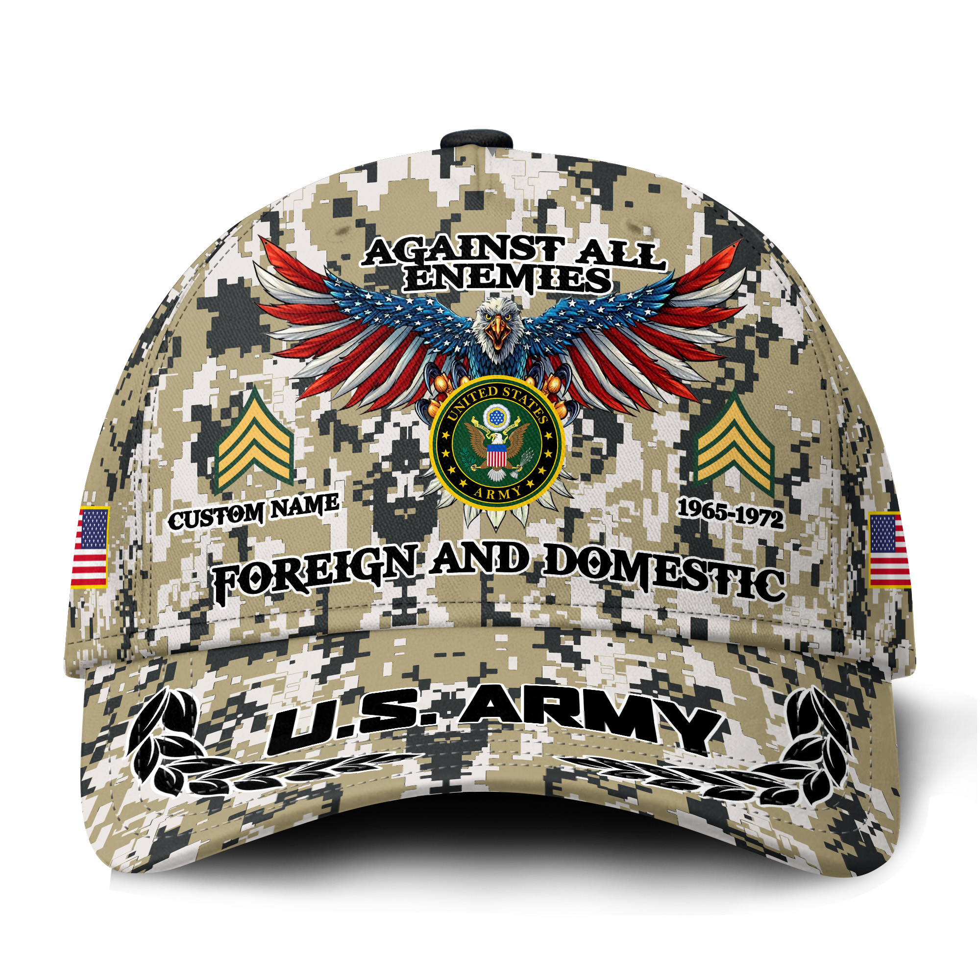 Premium Custom US Army Veteran Hat VPVC021231, Cap For Army Veterans, Gifts For Veterans Day, Father’s Day