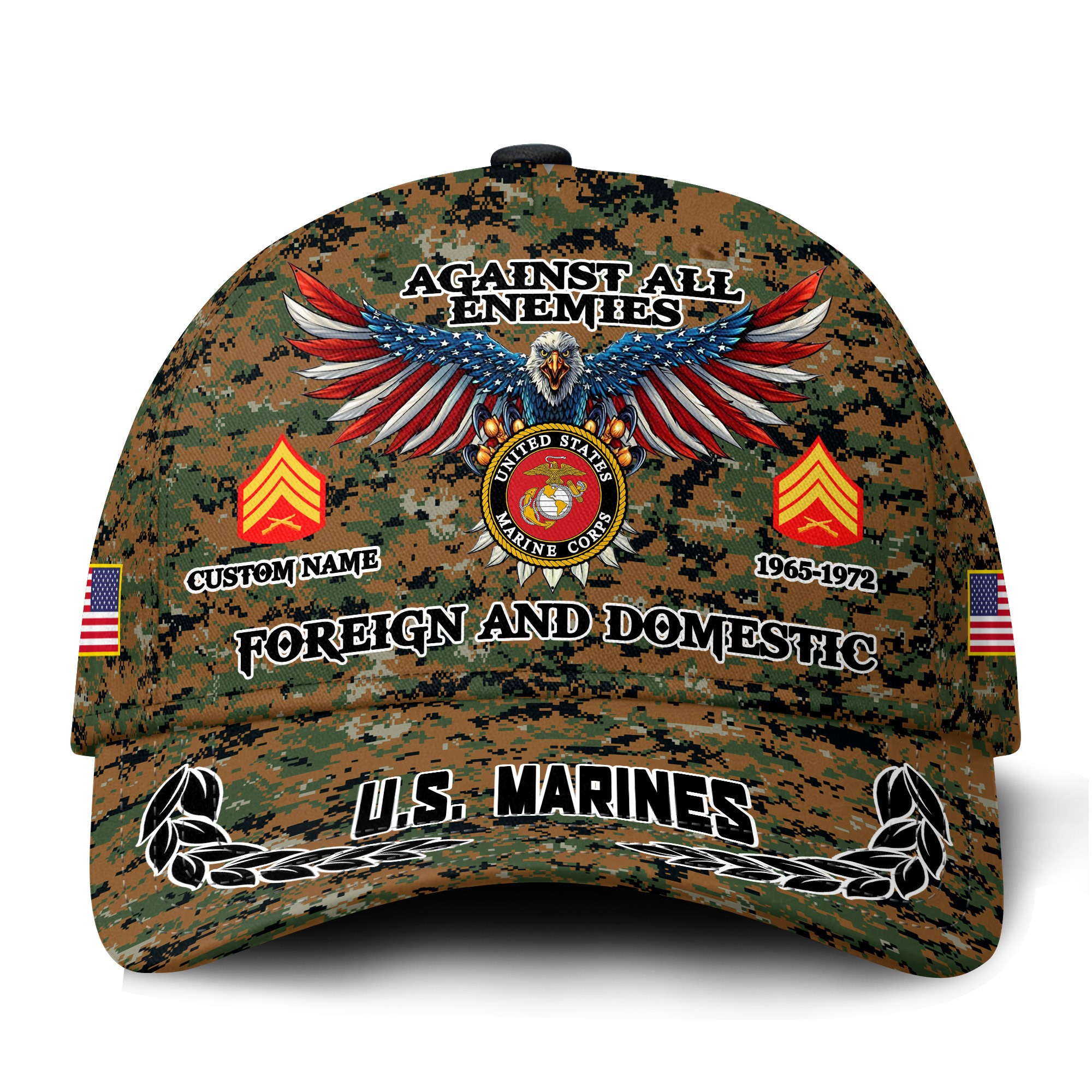 Premium Custom USMC Veteran Hat VPVC021233, Cap For Marine Veterans, Gifts For Veterans Day, Father’s Day