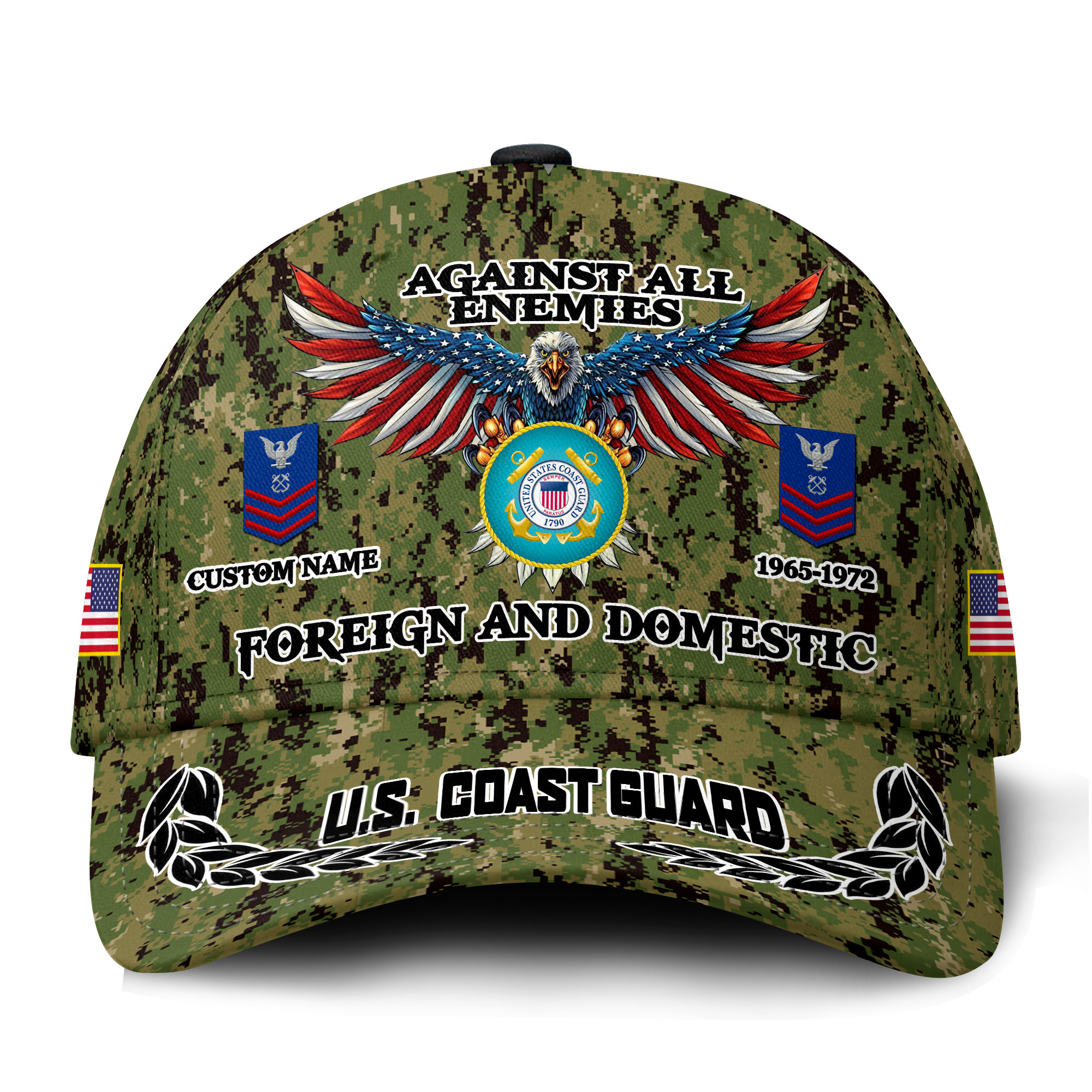 Premium Custom USCG Veteran Hat VPVC021235, Cap For Coast Guard Veterans, Gifts For Veterans Day, Father’s Day