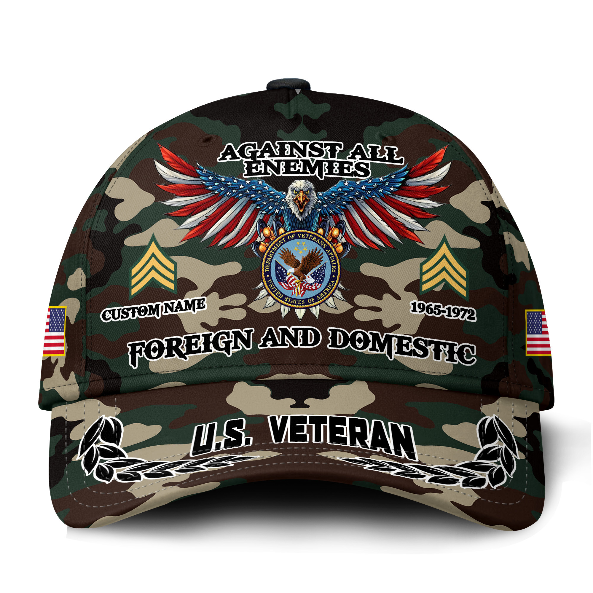 Premium Custom US Veteran Hat VPVC021237, Cap For US Veterans, Gifts For Veterans Day, Father’s Day