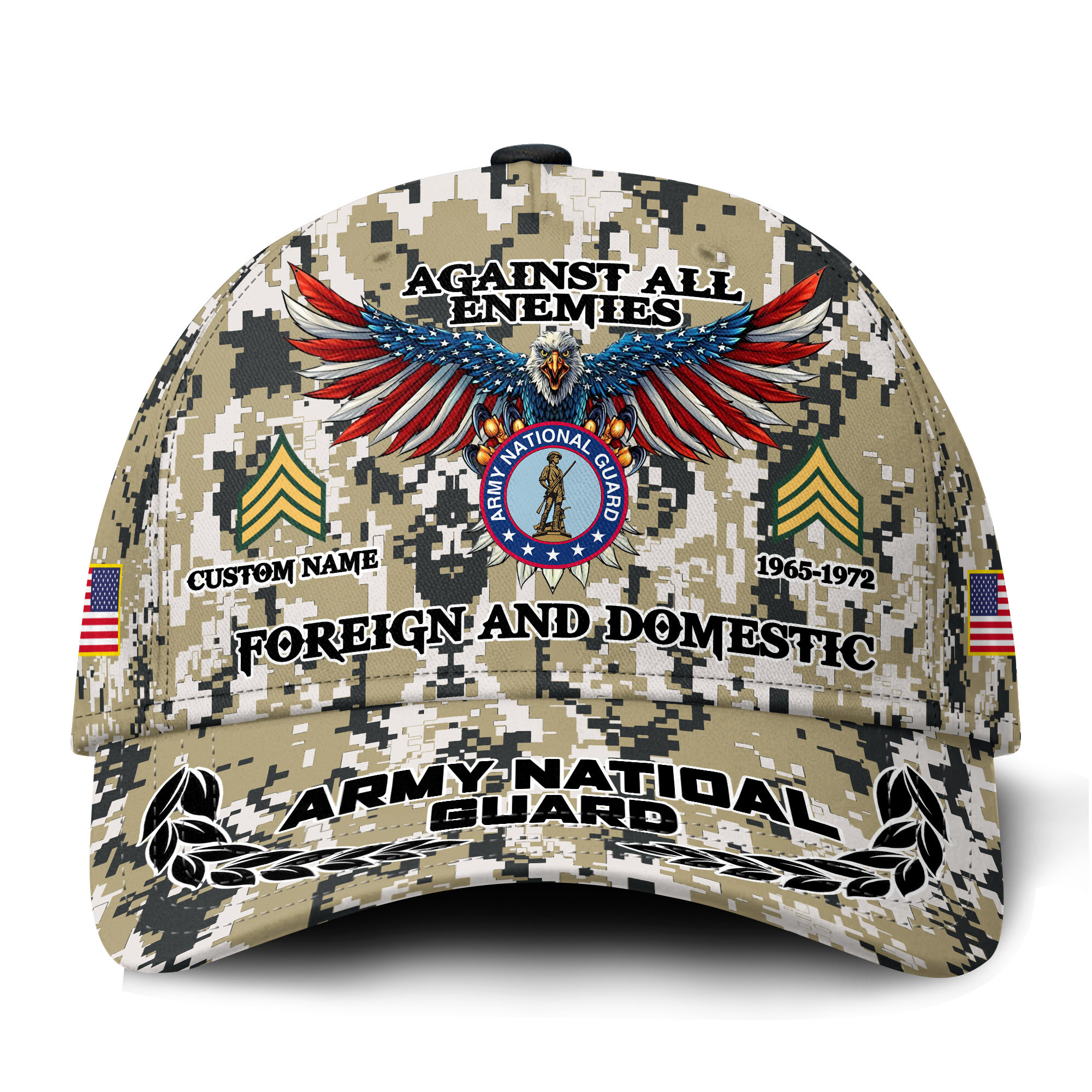 Premium Custom Army National Guard Veteran Hat VPVC021238, Cap For Army National Guard Veteran, Gifts For Veterans Day, Father’s Day