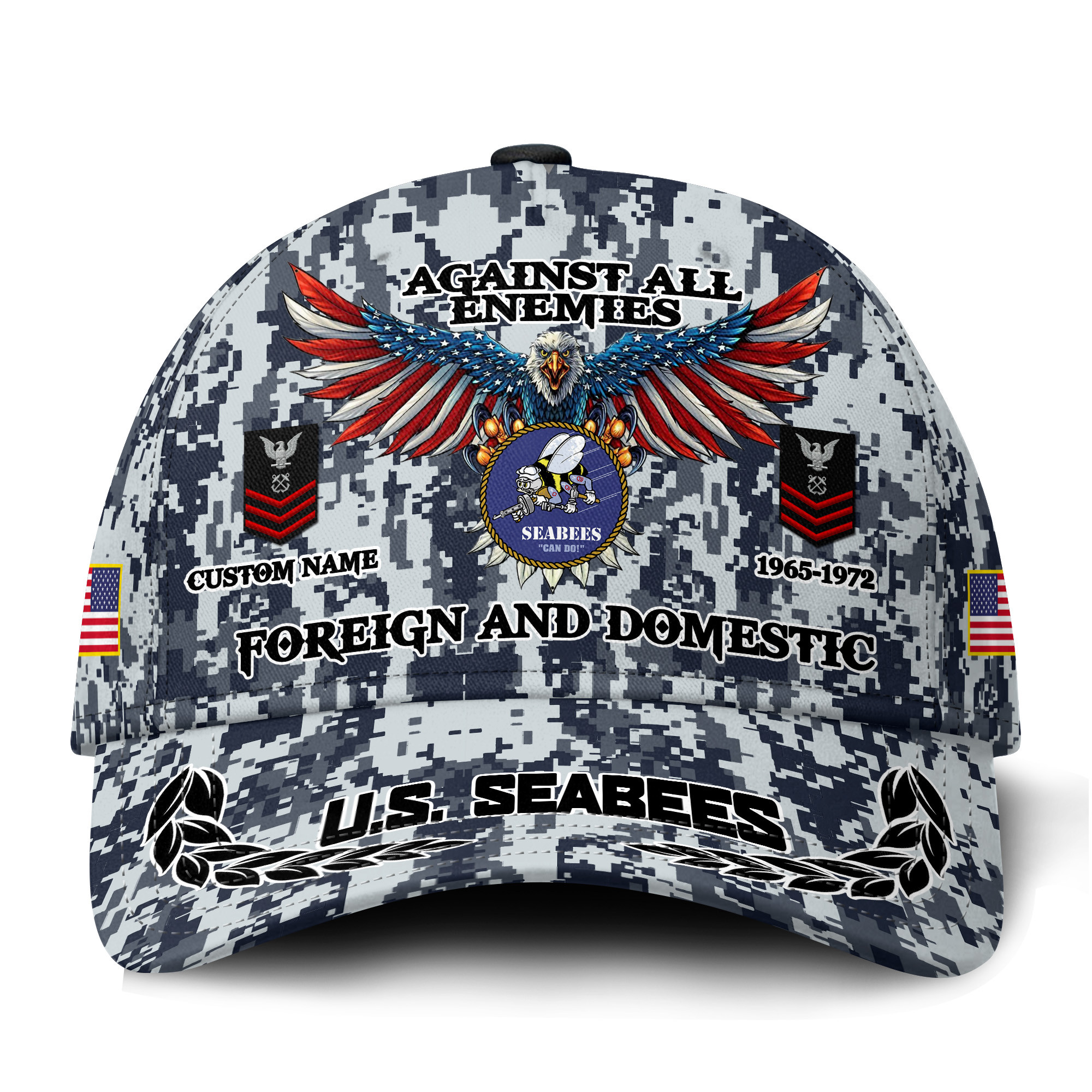 Premium Custom US Seabees Veteran Hat VPVC021239, Cap For Seabees Veteran, Gifts For Veterans Day, Father’s Day