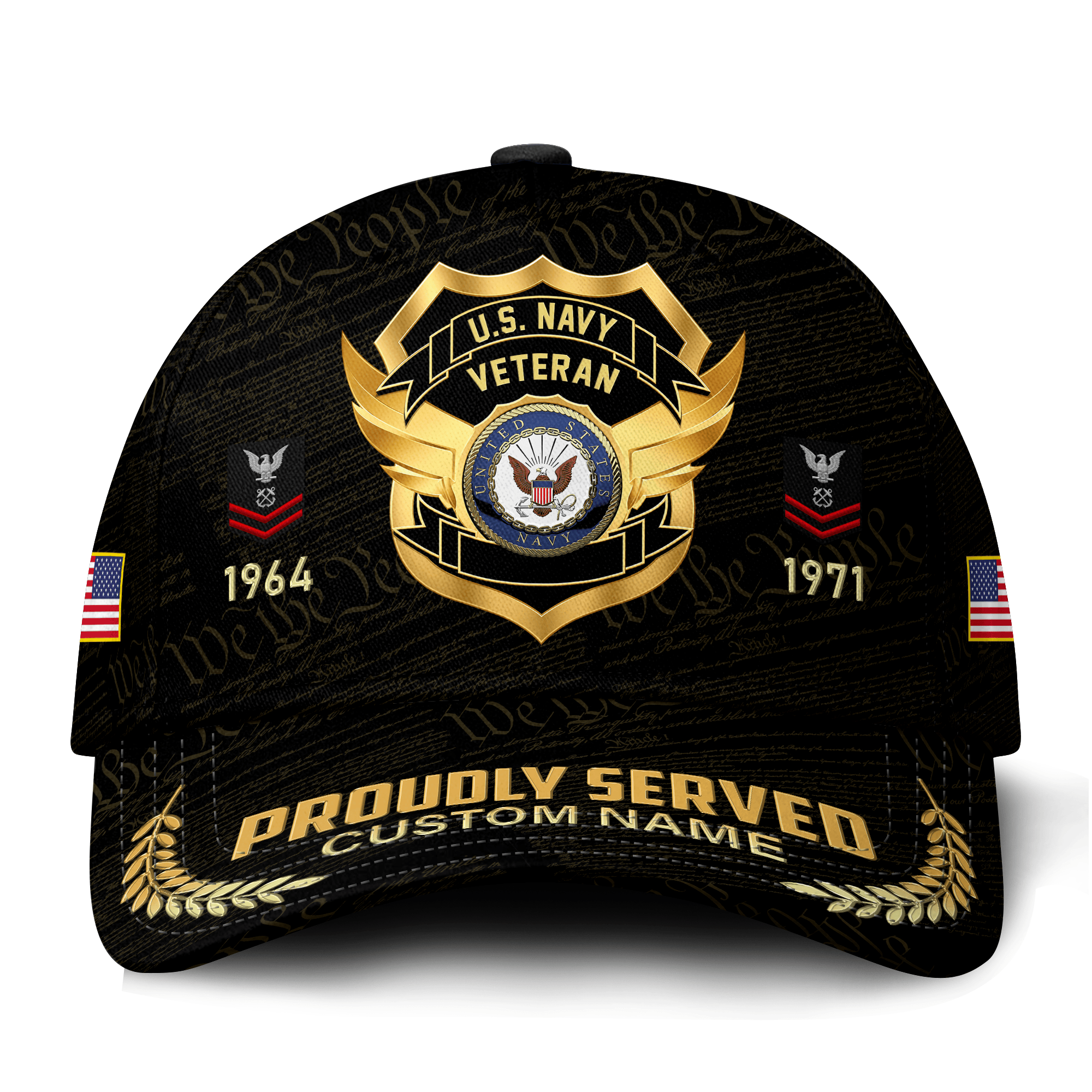 Premium Custom US Navy Veteran Hat VPVC021242, Cap For Navy Veterans, Gifts For Veterans Day, Father’s Day