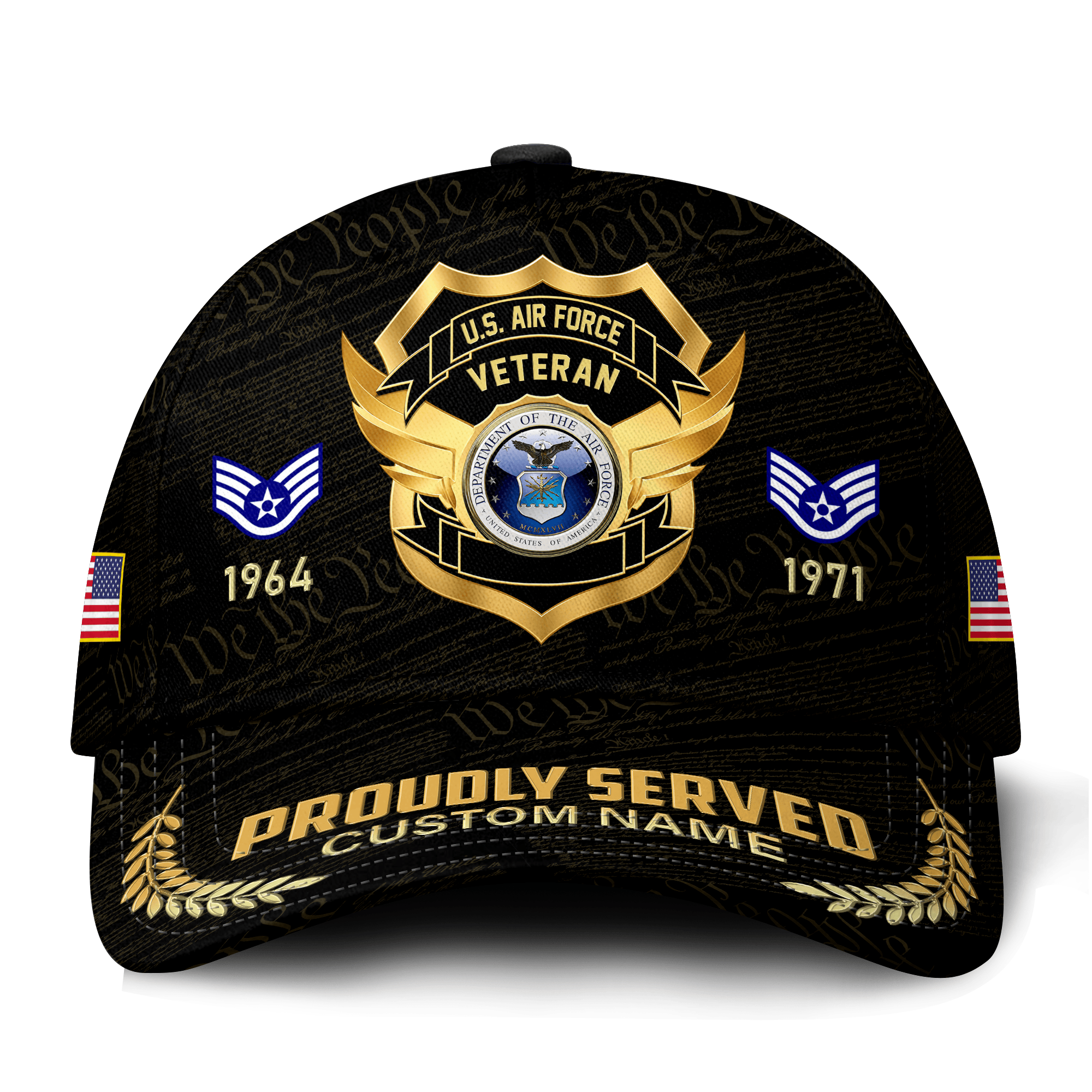 Premium Custom USAF Veteran Hat VPVC021244, Cap For Air Force Veterans, Gifts For Veterans Day, Father’s Day