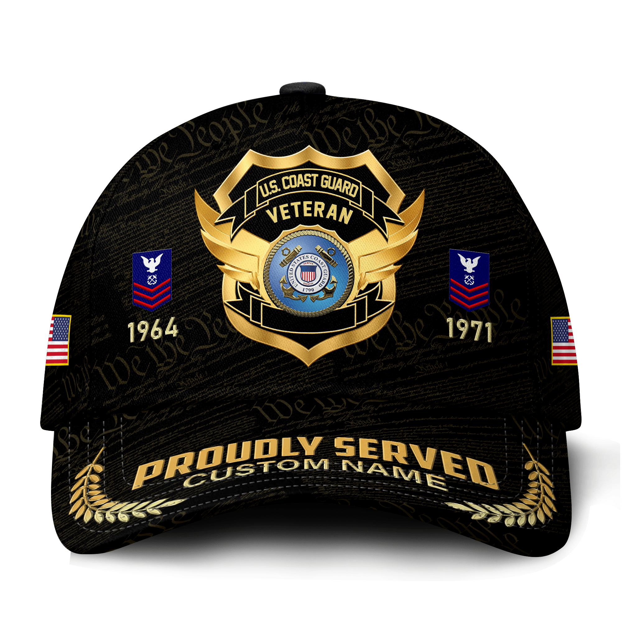Premium Custom USCG Veteran Hat VPVC021245, Cap For Coast Guard Veterans, Gifts For Veterans Day, Father’s Day