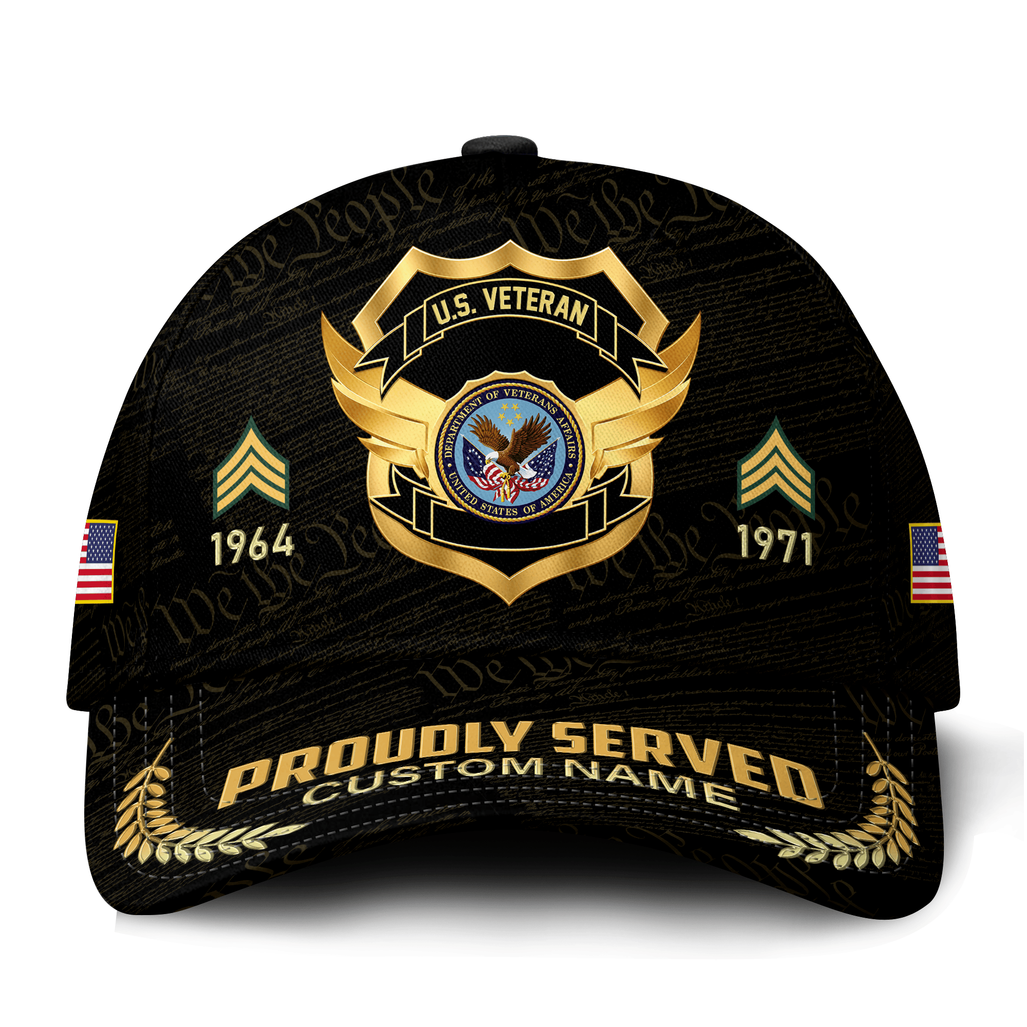 Premium Custom US Veteran Hat VPVC021247, Cap For US Veterans, Gifts For Veterans Day, Father’s Day