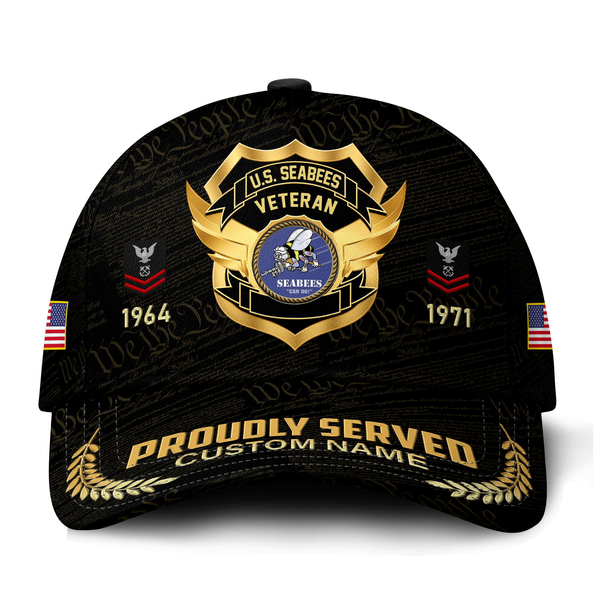 Premium Custom US Seabees Veteran Hat VPVC021249, Cap For Seabees Veteran, Gifts For Veterans Day, Father’s Day