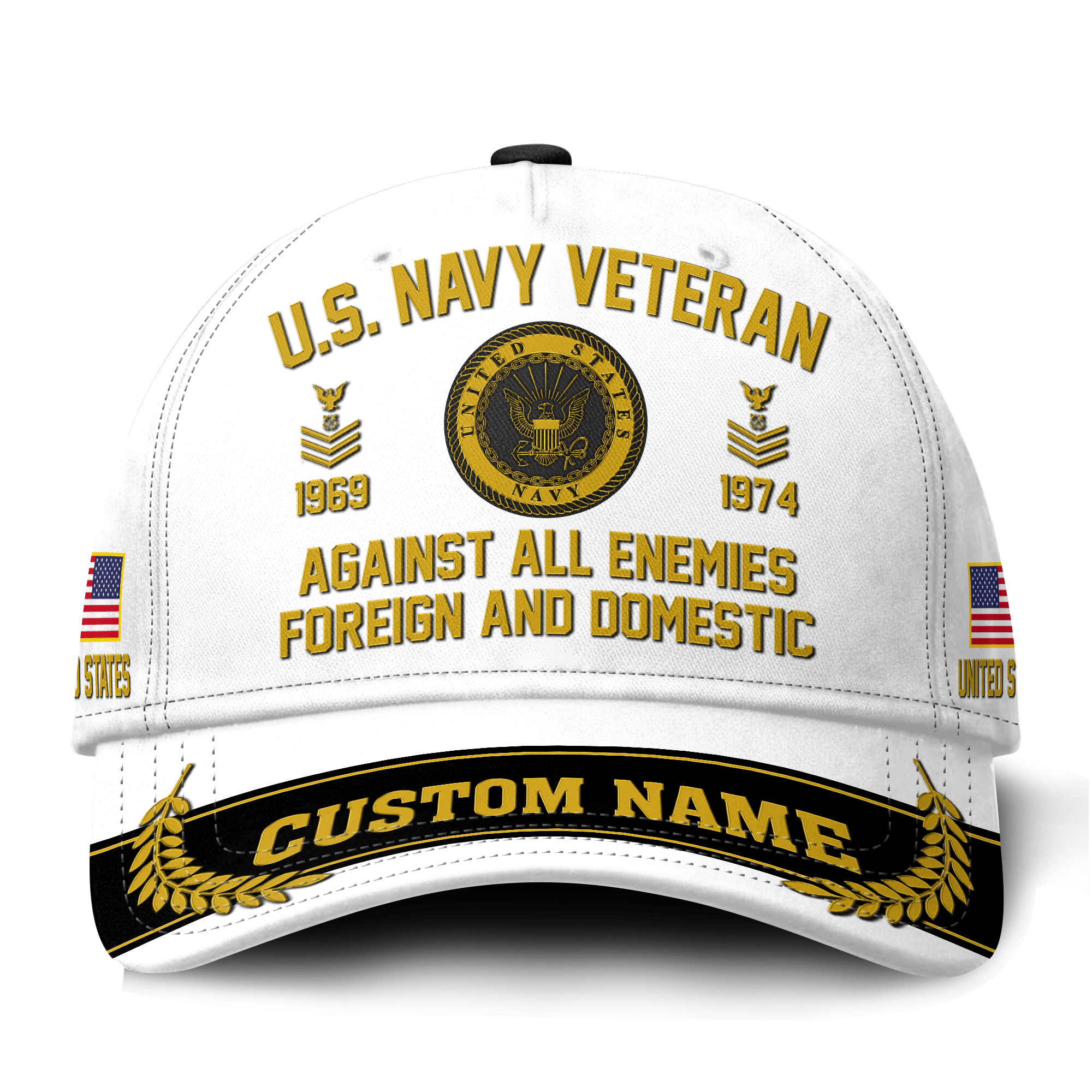 Premium Custom US Navy Veteran Hat VPVC021252, Cap For Navy Veterans, Gifts For Veterans Day, Father’s Day