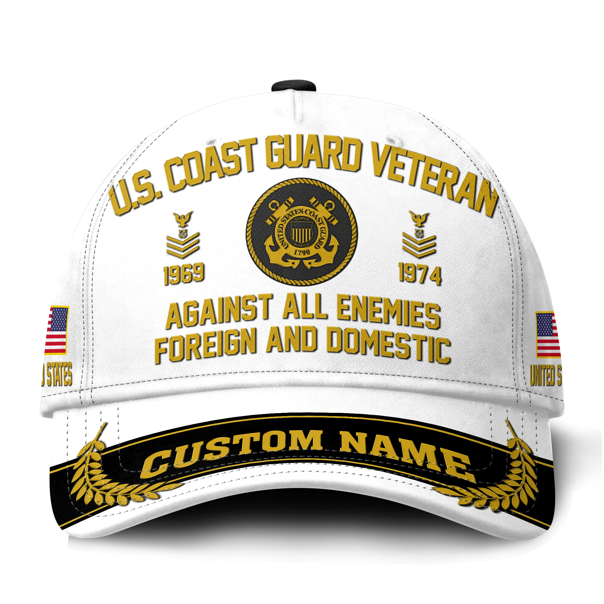 Premium Custom USCG Veteran Hat VPVC021255, Cap For Coast Guard Veterans, Gifts For Veterans Day, Father’s Day