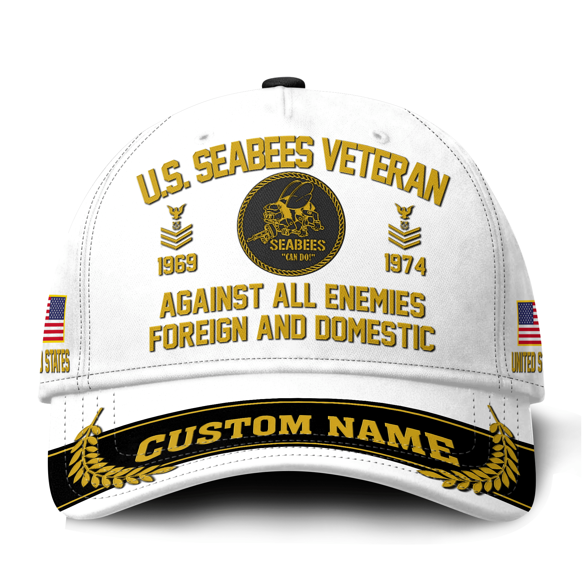 Premium Custom US Seabees Veteran Hat VPVC021259, Cap For Seabees Veteran, Gifts For Veterans Day, Father’s Day