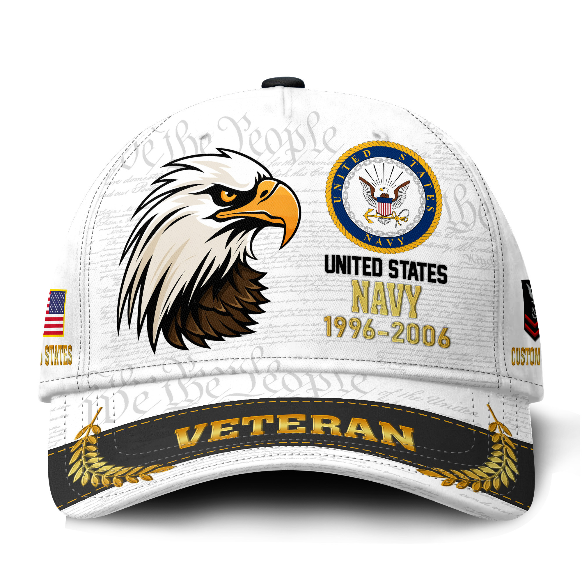 Premium Custom US Navy Veteran Hat VPVC021262, Cap For Navy Veterans, Gifts For Veterans Day, Father’s Day