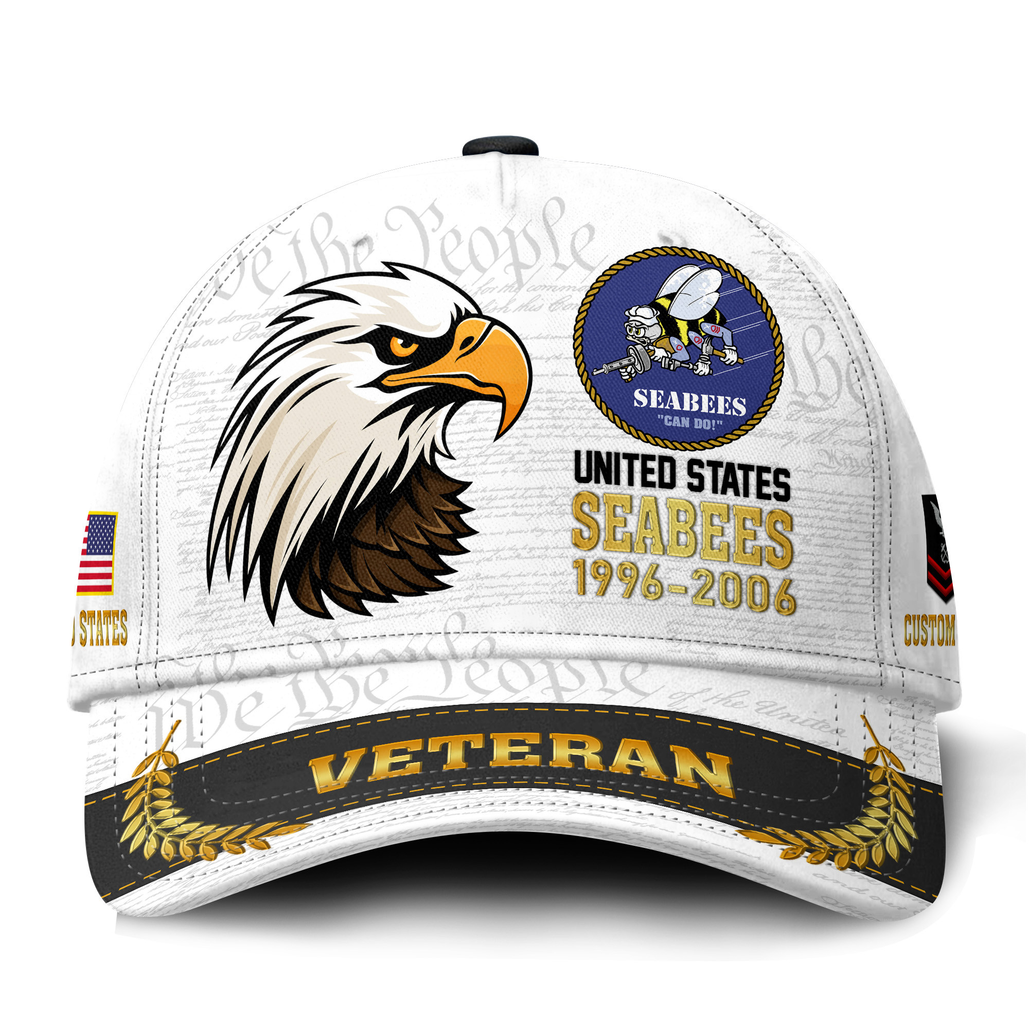 Premium Custom US Seabees Veteran Hat VPVC021269, Cap For Seabees Veteran, Gifts For Veterans Day, Father’s Day
