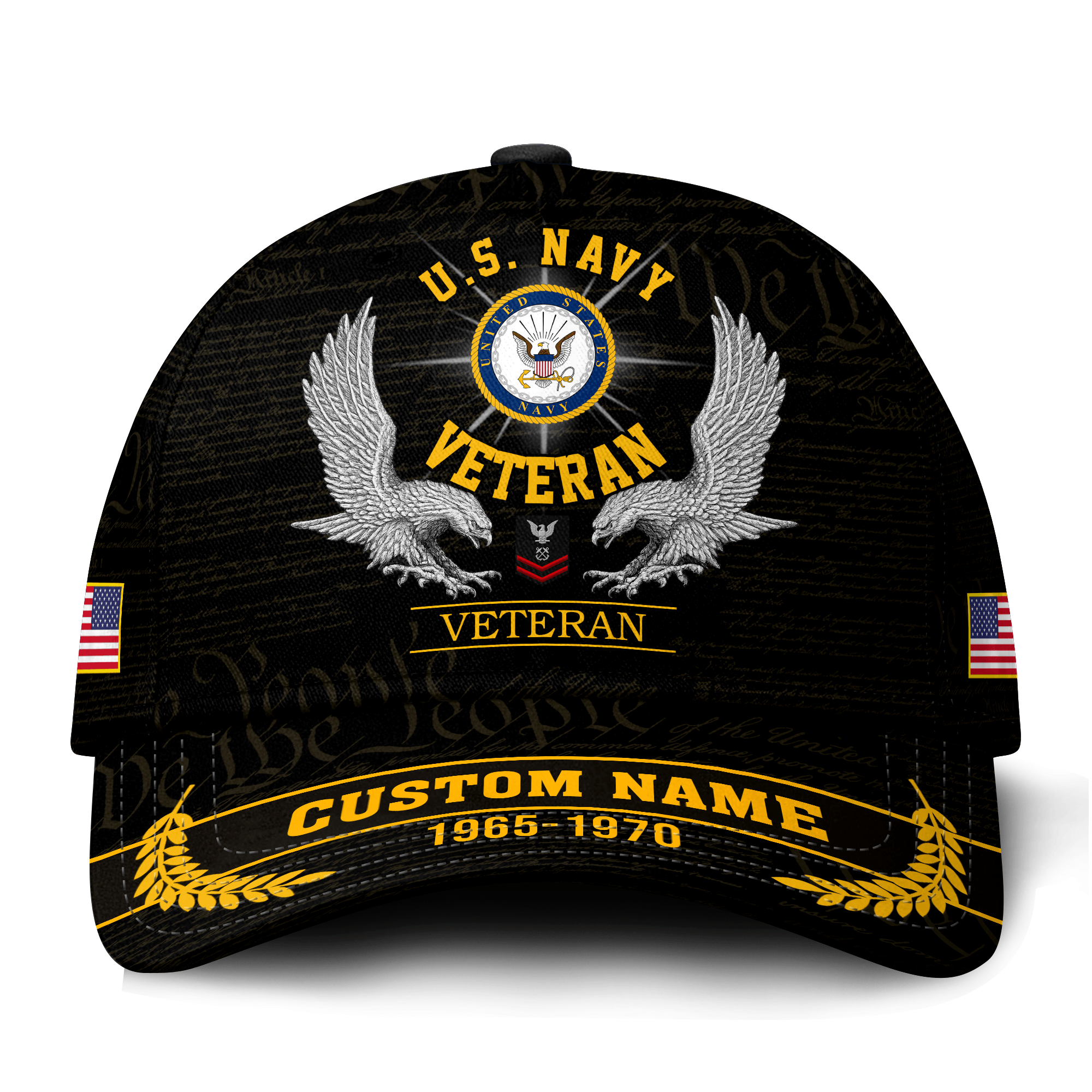 Premium Custom US Navy Veteran Hat VPVC021282, Cap For Navy Veterans, Gifts For Veterans Day, Father’s Day