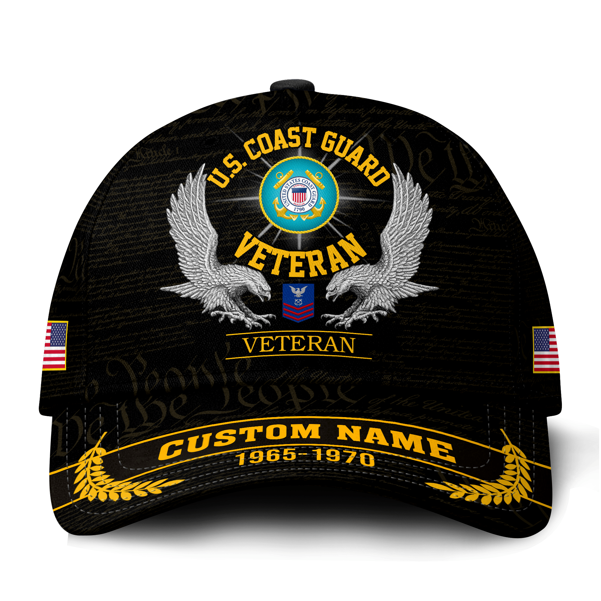 Premium Custom USCG Veteran Hat VPVC021285, Cap For Coast Guard Veterans, Gifts For Veterans Day, Father’s Day