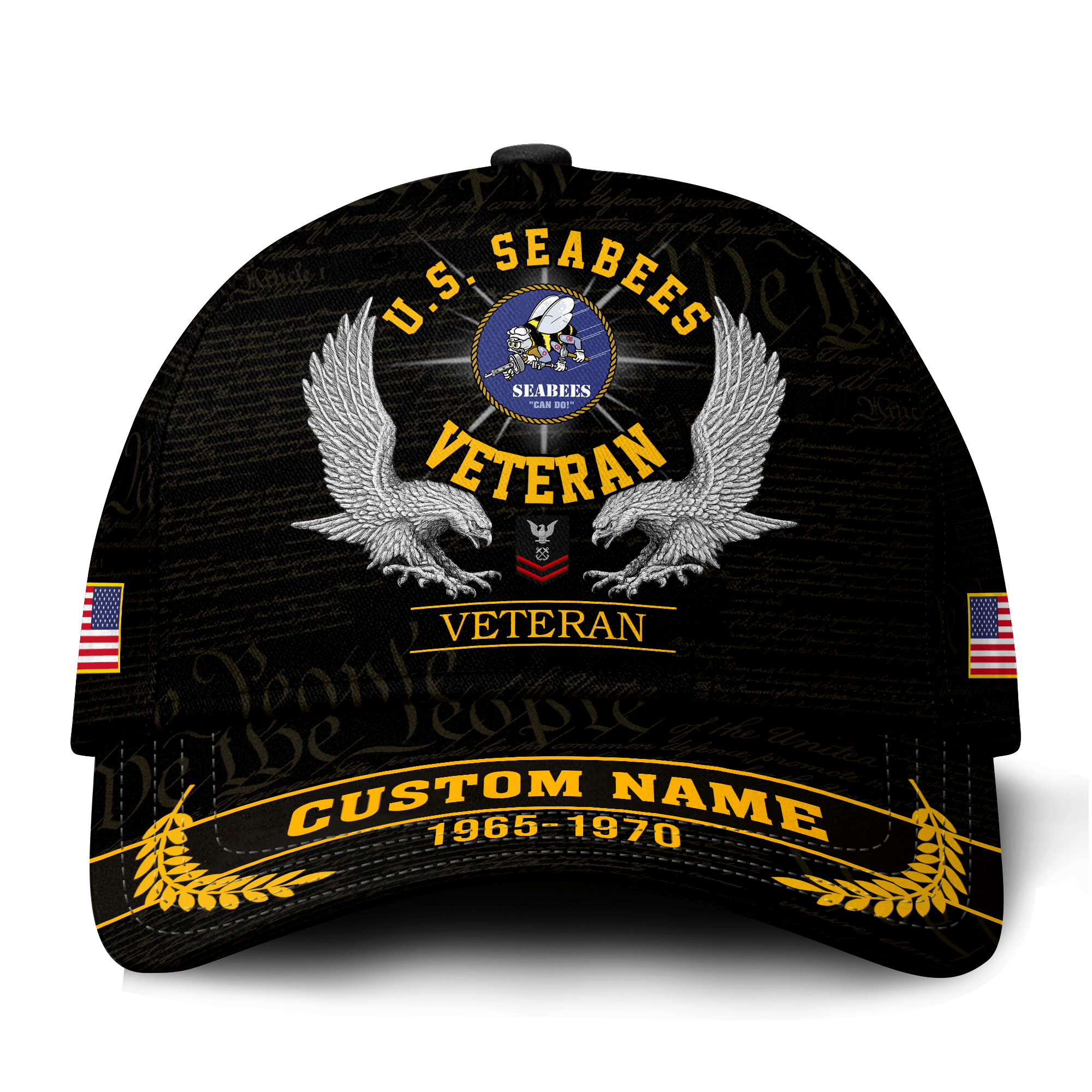 Premium Custom US Seabees Veteran Hat VPVC021289, Cap For Seabees Veteran, Gifts For Veterans Day, Father’s Day
