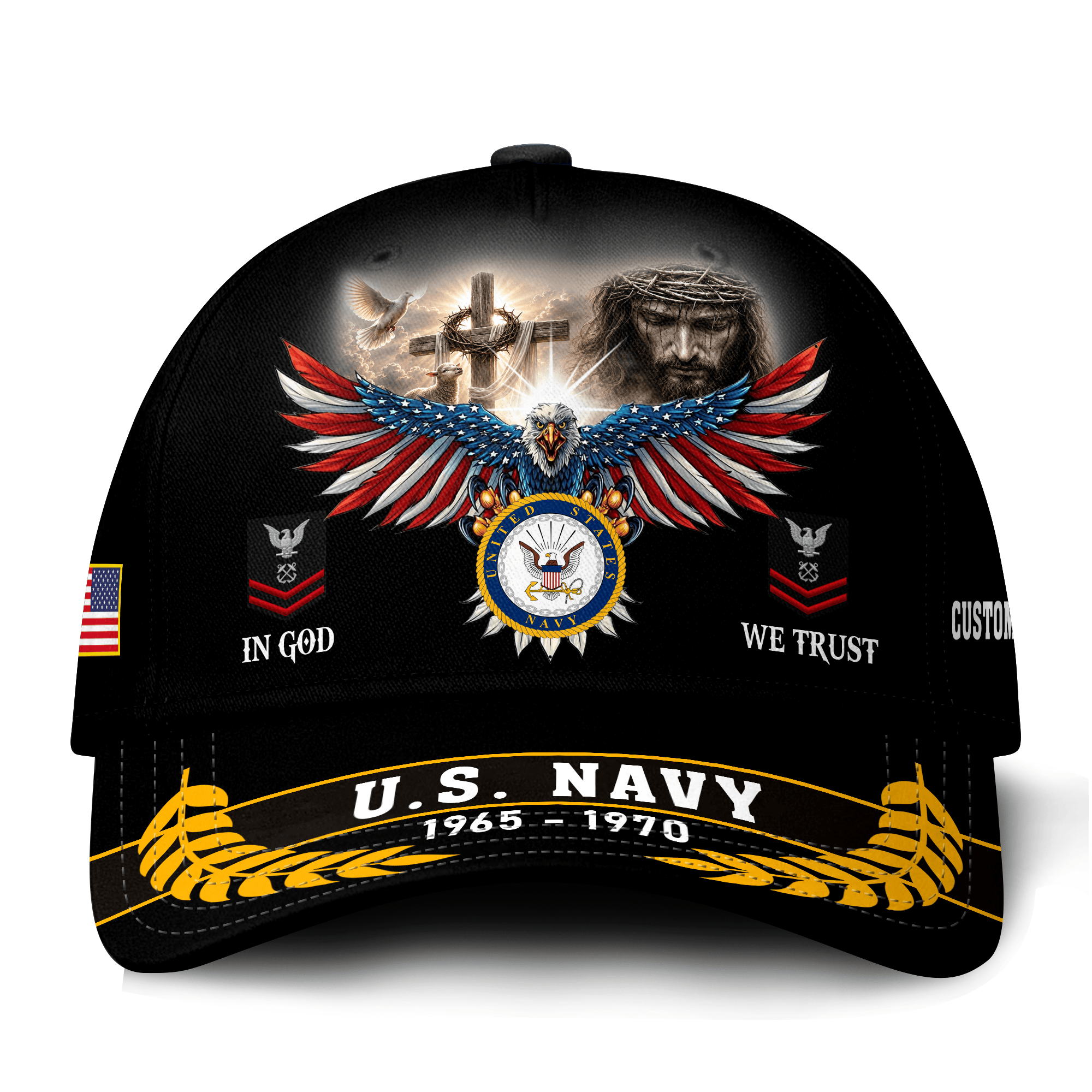 Premium Custom US Navy Veteran Hat VPVC021292, Cap For Navy Veterans, Gifts For Veterans Day, Father’s Day