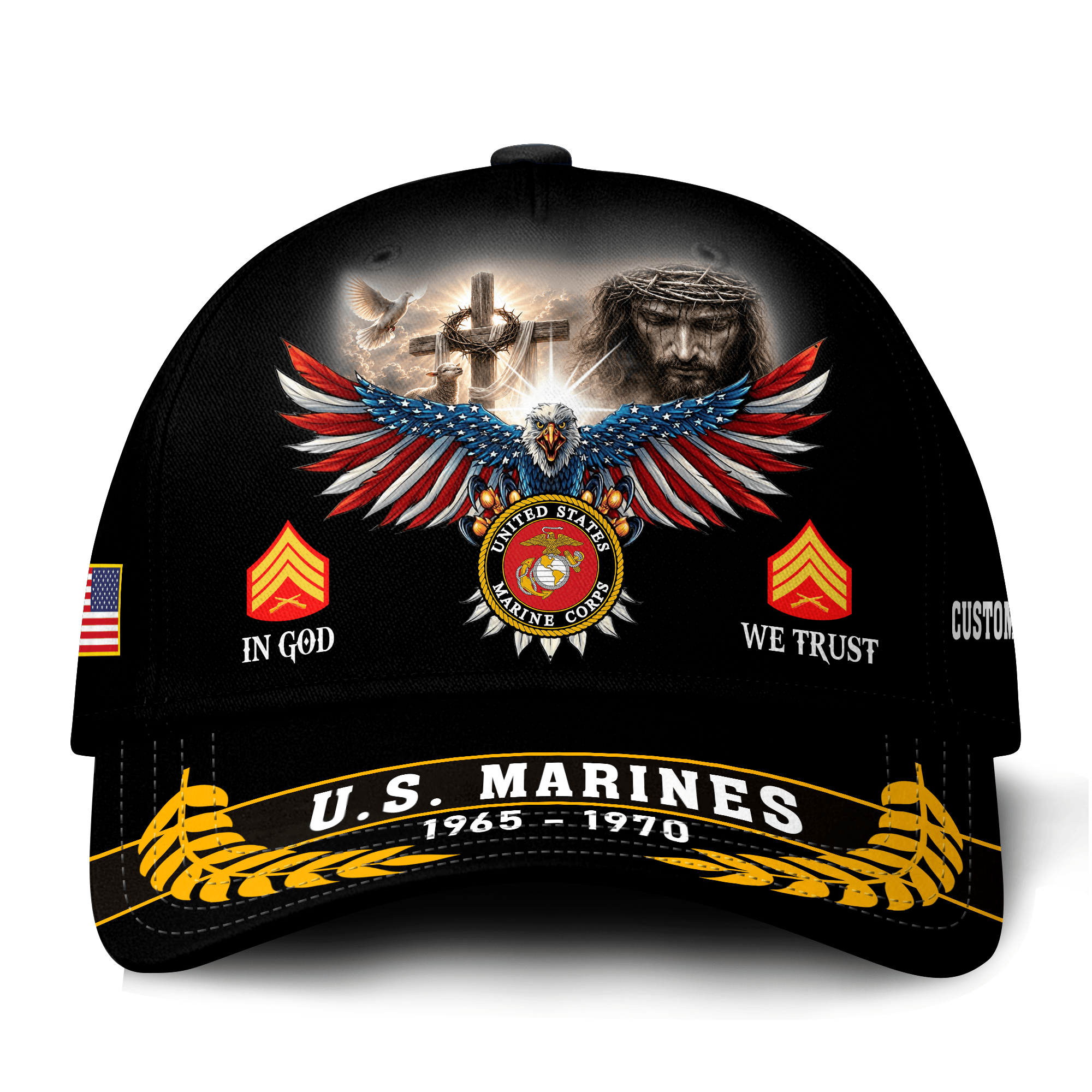 Premium Custom USMC Veteran Hat VPVC021293, Cap For Marine Veterans, Gifts For Veterans Day, Father’s Day
