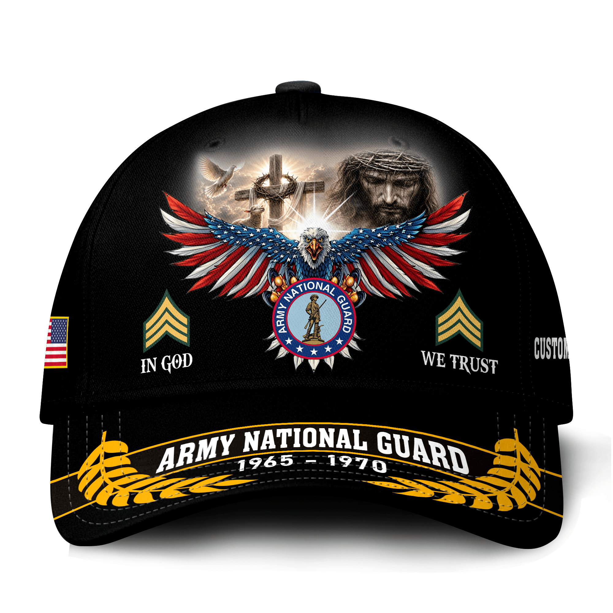 Premium Custom Army National Guard Veteran Hat VPVC021298, Cap For Army National Guard Veteran, Gifts For Veterans Day, Father’s Day