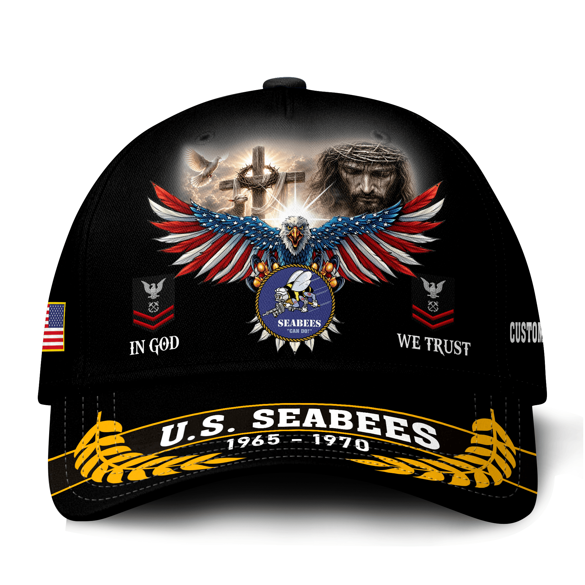 Premium Custom US Seabees Veteran Hat VPVC021299, Cap For Seabees Veteran, Gifts For Veterans Day, Father’s Day