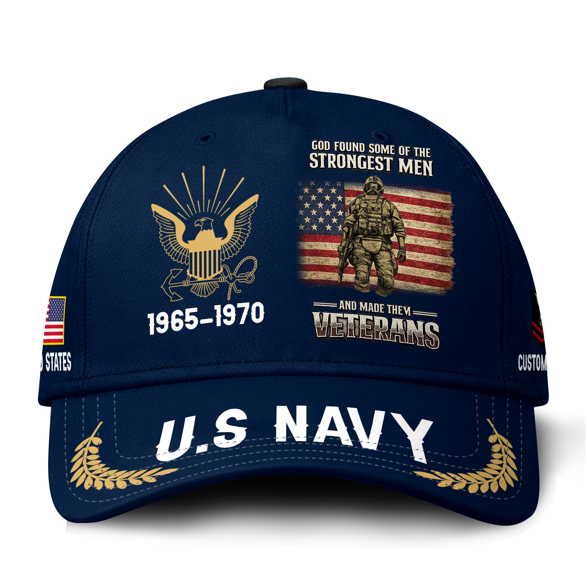 Premium Custom US Navy Veteran Hat VPVC021302, Cap For Navy Veterans, Gifts For Veterans Day, Father’s Day