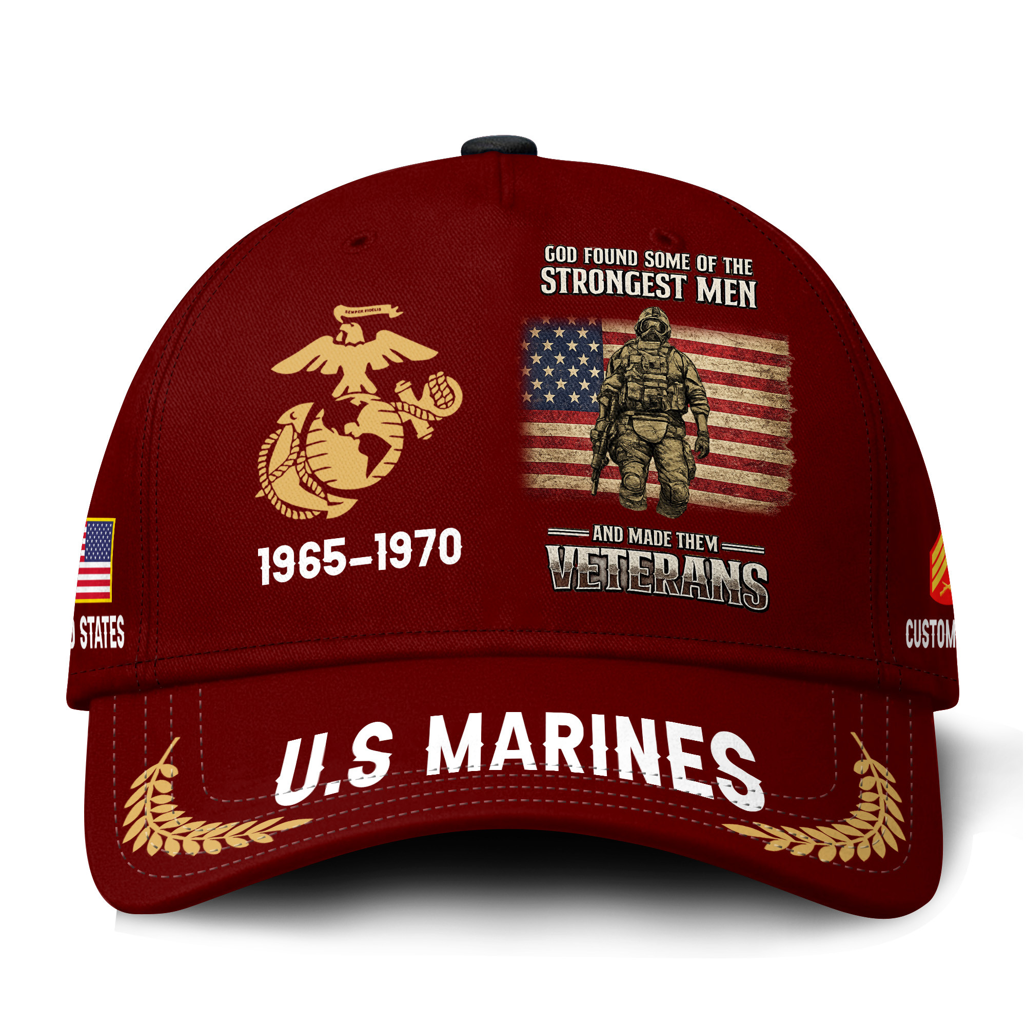 Premium Custom USMC Veteran Hat VPVC021303, Cap For Marine Veterans, Gifts For Veterans Day, Father’s Day