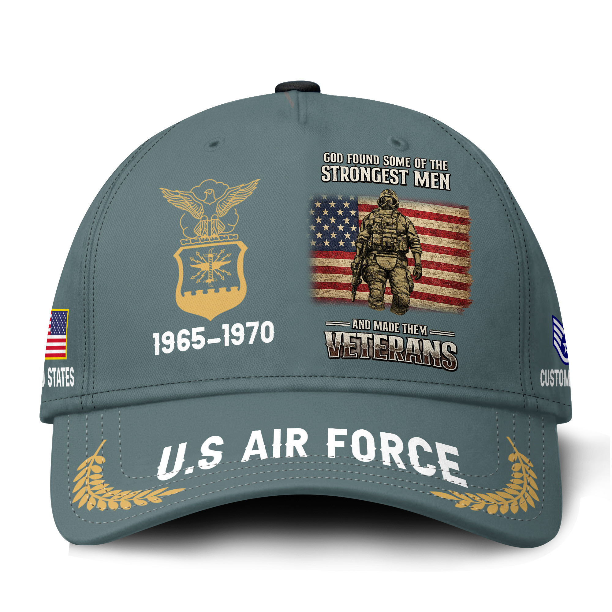 Premium Custom USAF Veteran Hat VPVC021304, Cap For Air Force Veterans, Gifts For Veterans Day, Father’s Day