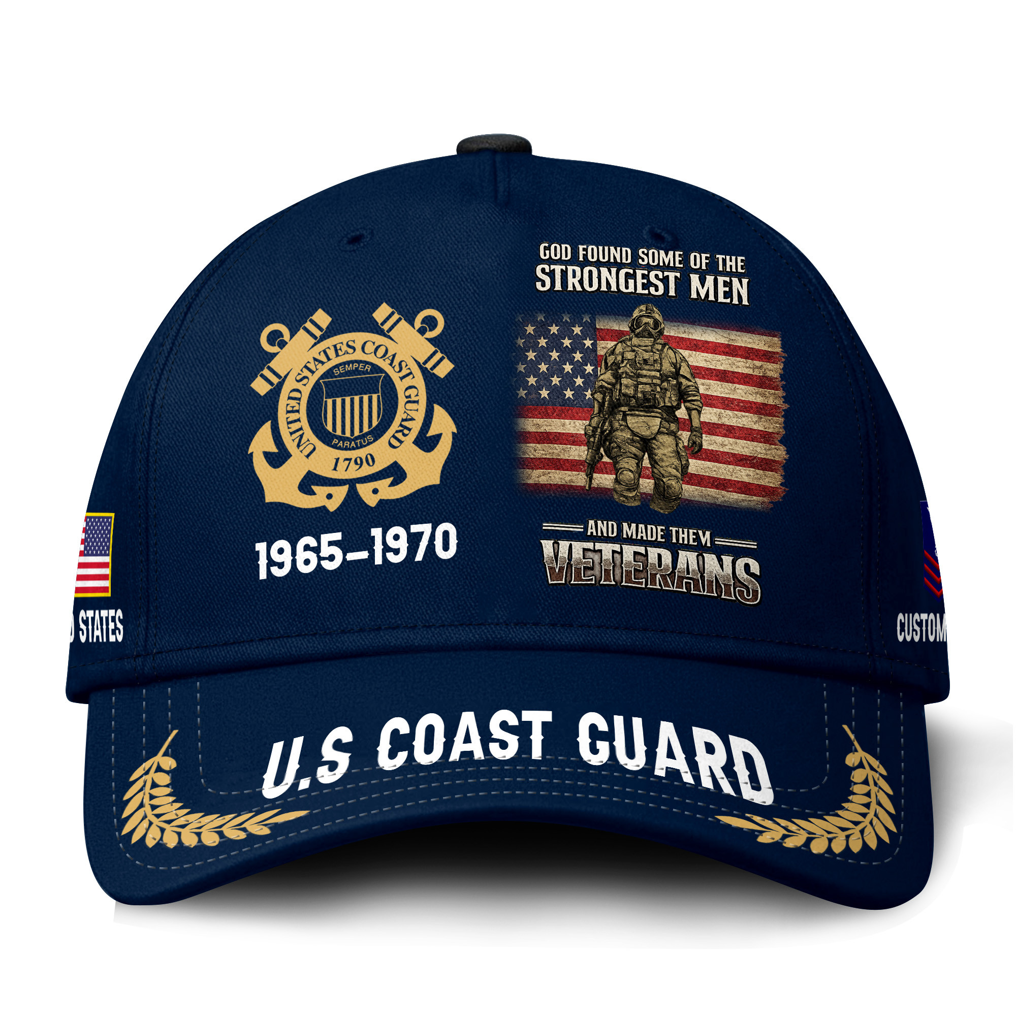 Premium Custom USCG Veteran Hat VPVC021305, Cap For Coast Guard Veterans, Gifts For Veterans Day, Father’s Day