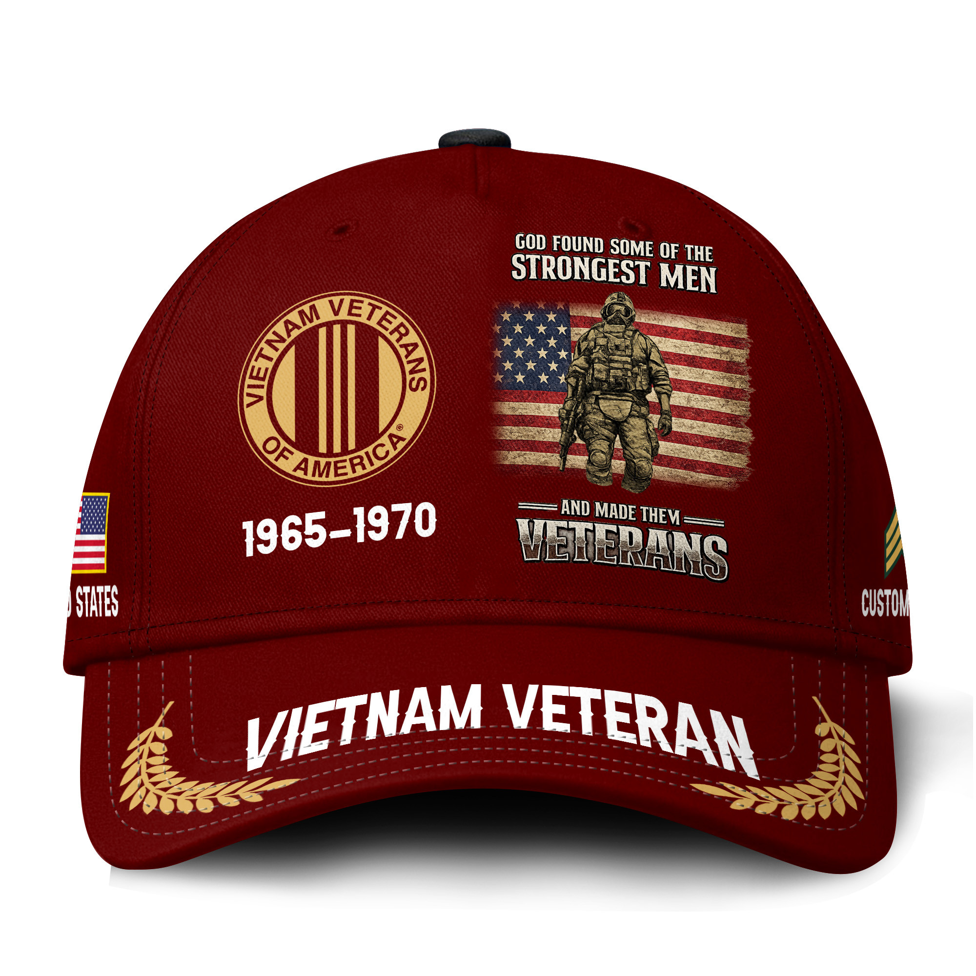Premium Custom Vietnam Veteran Hat VPVC021306, Cap For Vietnam Veterans, Gifts For Veterans Day, Father’s Day