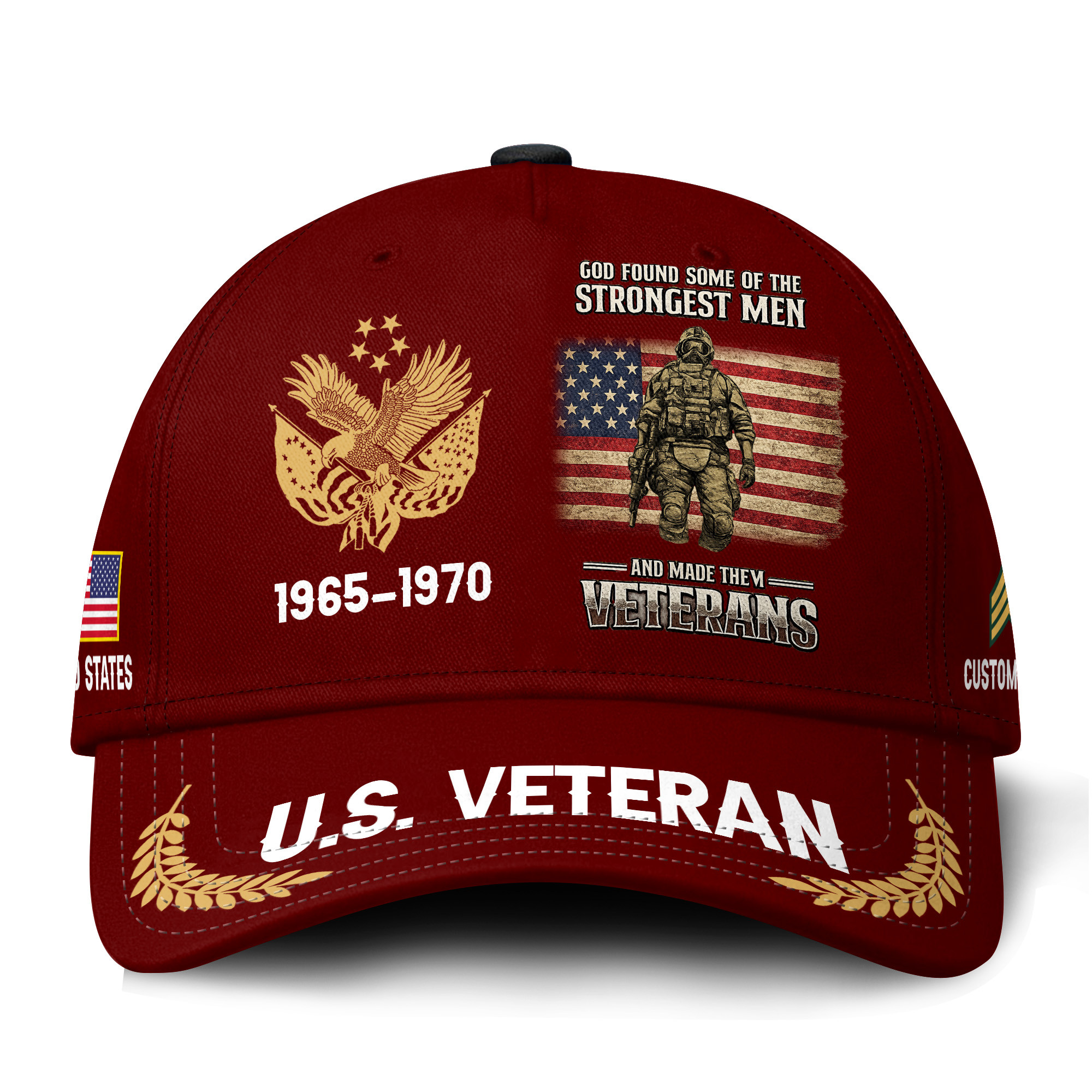 Premium Custom US Veteran Hat VPVC021307, Cap For US Veterans, Gifts For Veterans Day, Father’s Day
