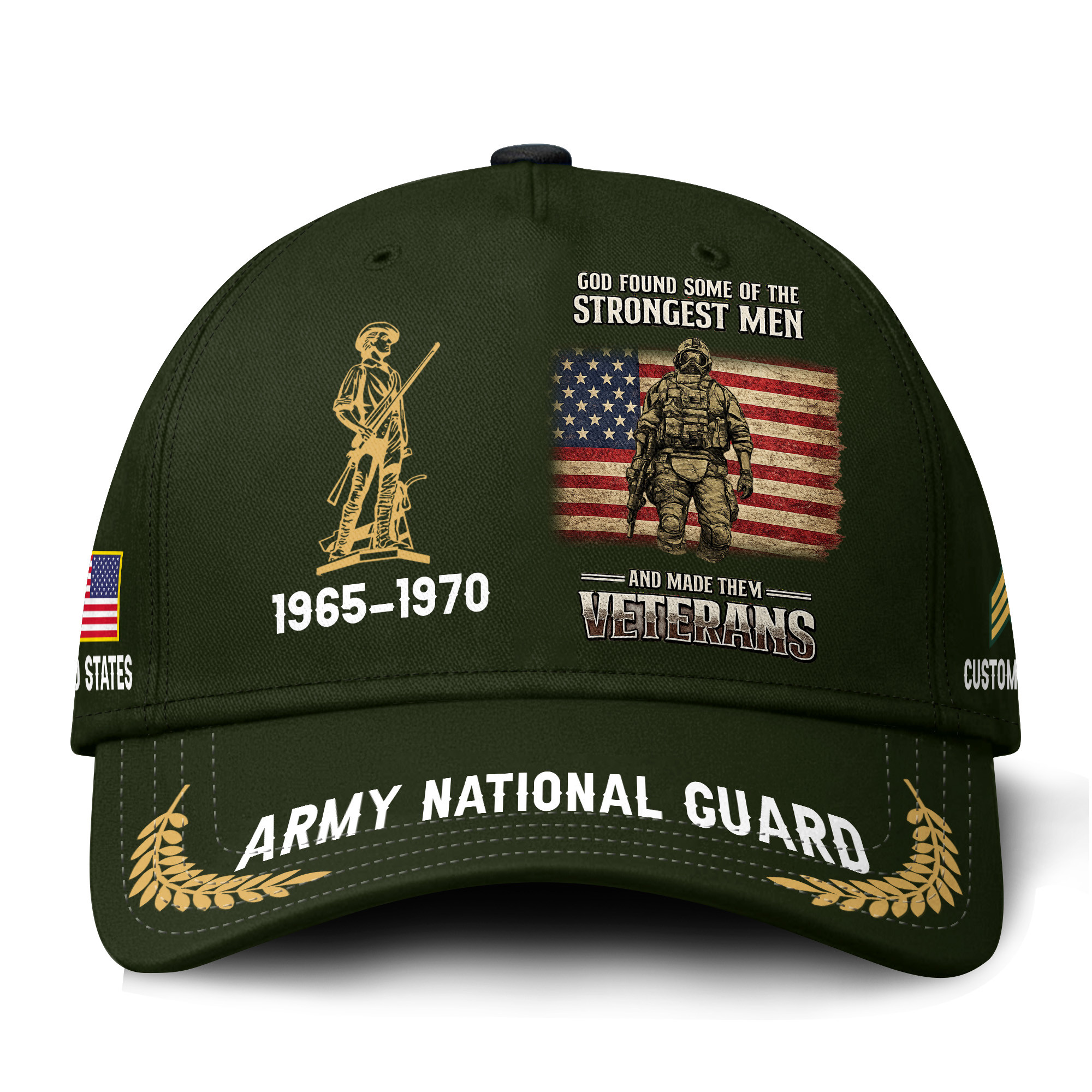Premium Custom Army National Guard Veteran Hat VPVC021308, Cap For Army National Guard Veteran, Gifts For Veterans Day, Father’s Day