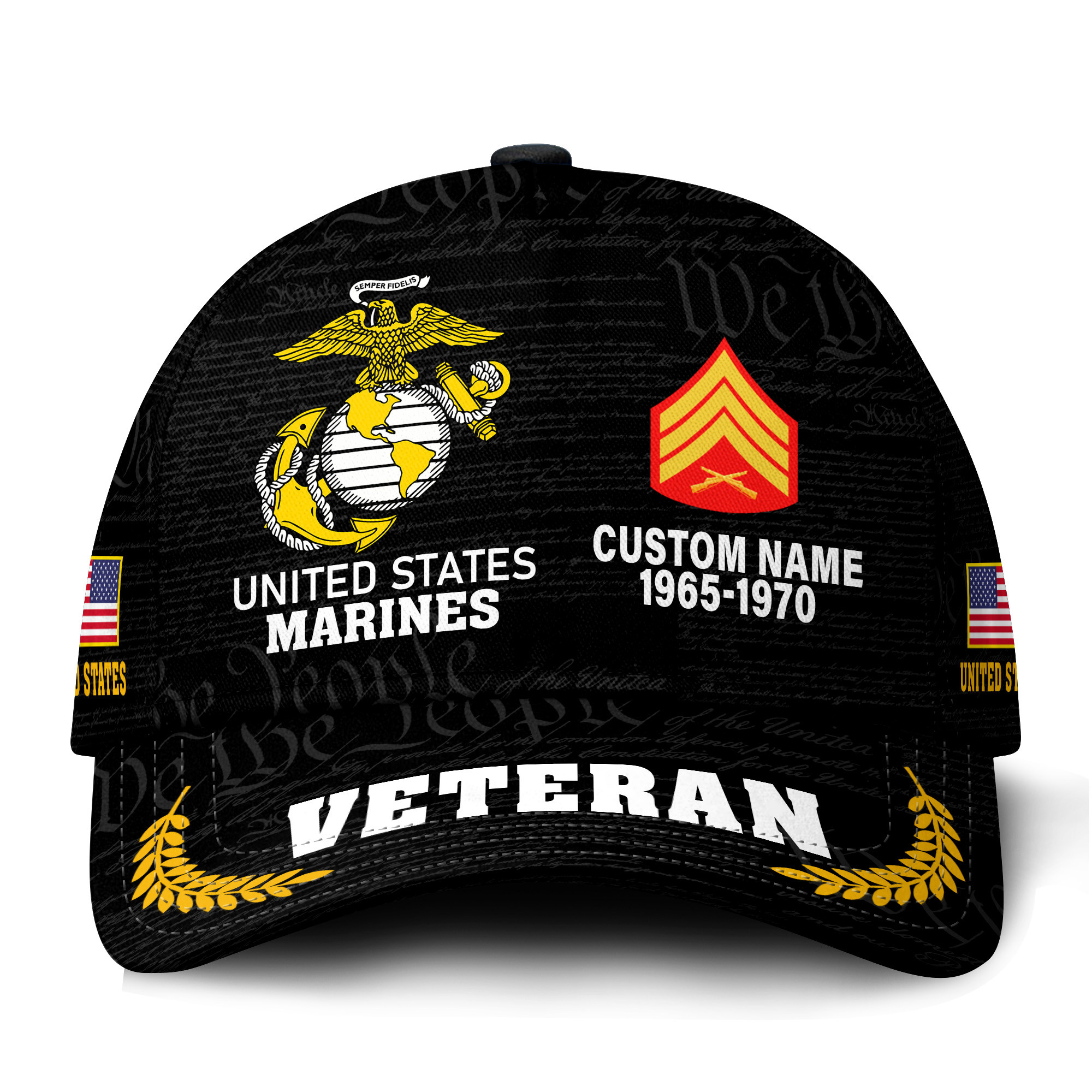 Premium Custom USMC Veteran Hat VPVC021313, Cap For Marine Veterans, Gifts For Veterans Day, Father’s Day