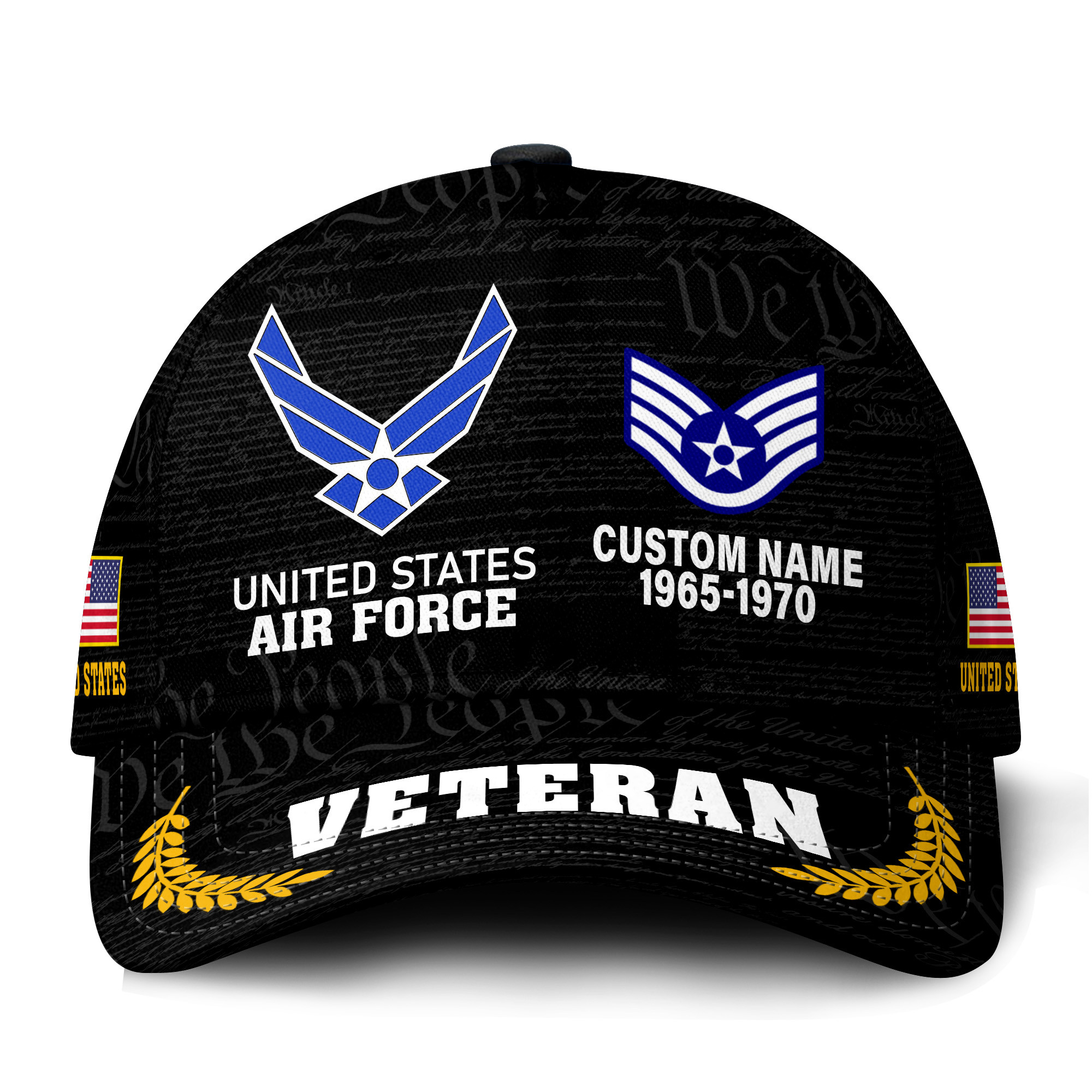 Premium Custom USAF Veteran Hat VPVC021314, Cap For Air Force Veterans, Gifts For Veterans Day, Father’s Day