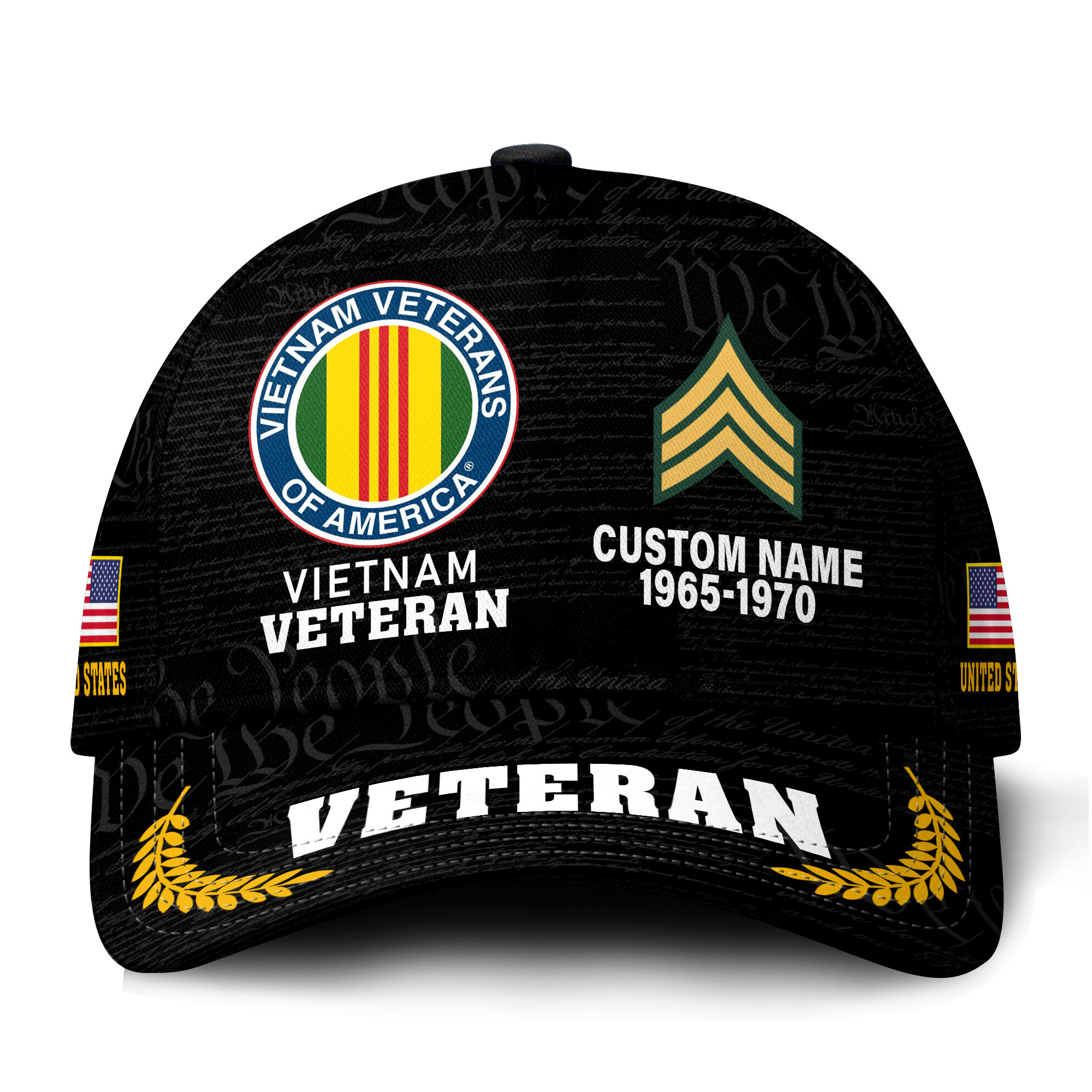 Premium Custom Vietnam Veteran Hat VPVC021316, Cap For Vietnam Veterans, Gifts For Veterans Day, Father’s Day