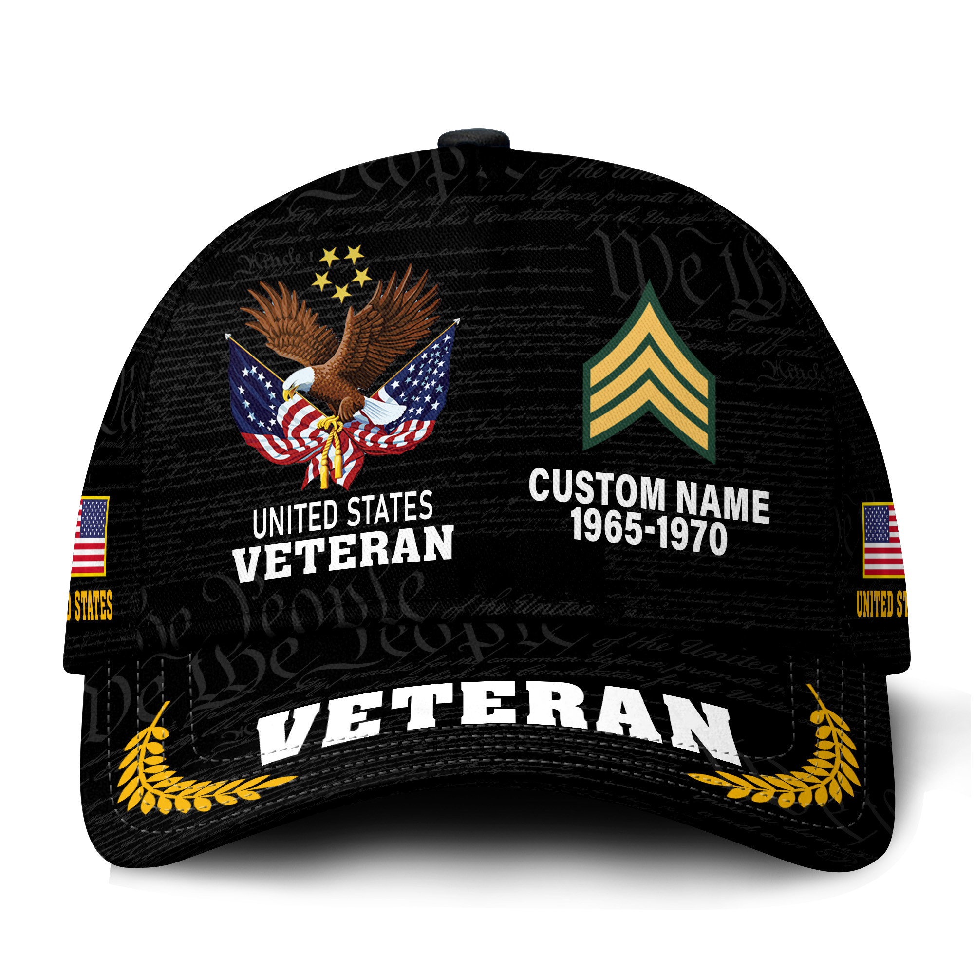 Premium Custom US Veteran Hat VPVC021317, Cap For US Veterans, Gifts For Veterans Day, Father’s Day