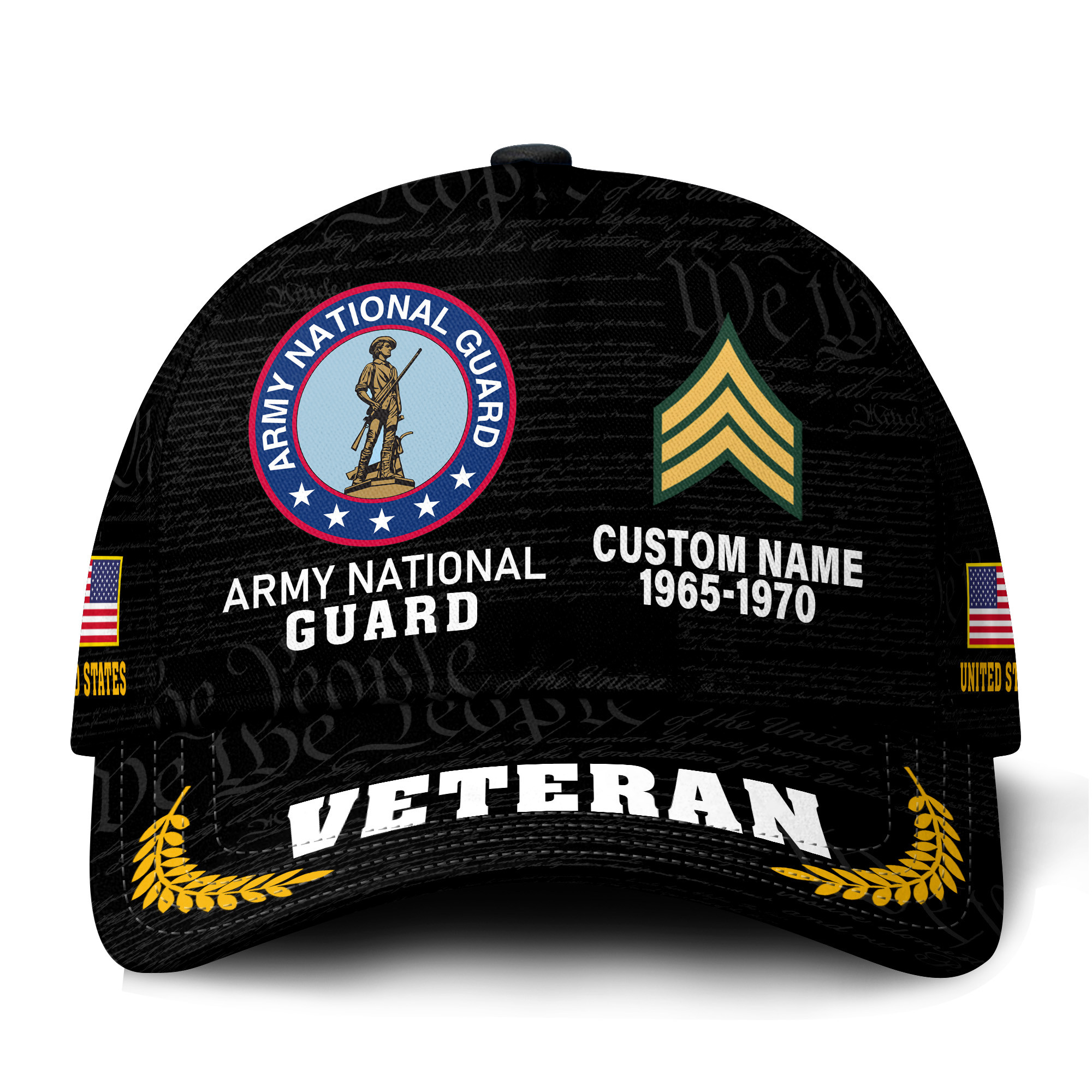 Premium Custom Army National Guard Veteran Hat VPVC021318, Cap For Army National Guard Veteran, Gifts For Veterans Day, Father’s Day