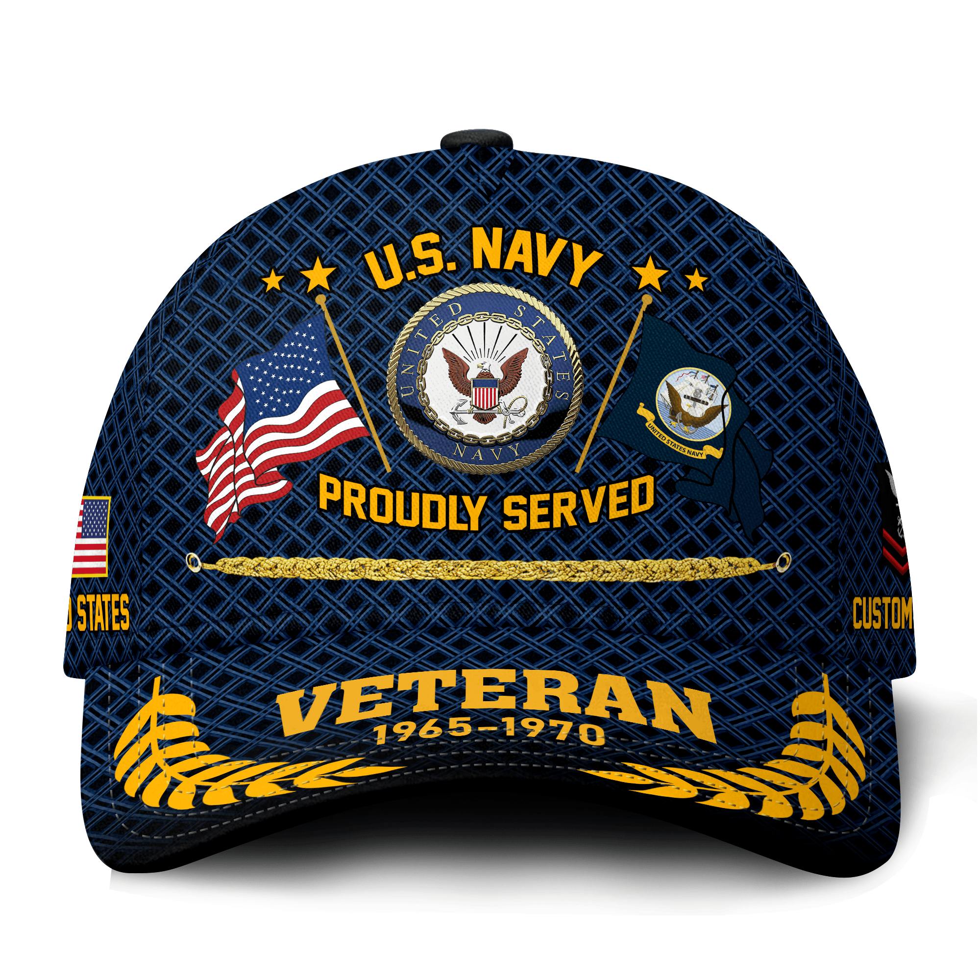 Premium Custom US Navy Veteran Hat VPVC021322, Cap For Navy Veterans, Gifts For Veterans Day, Father’s Day