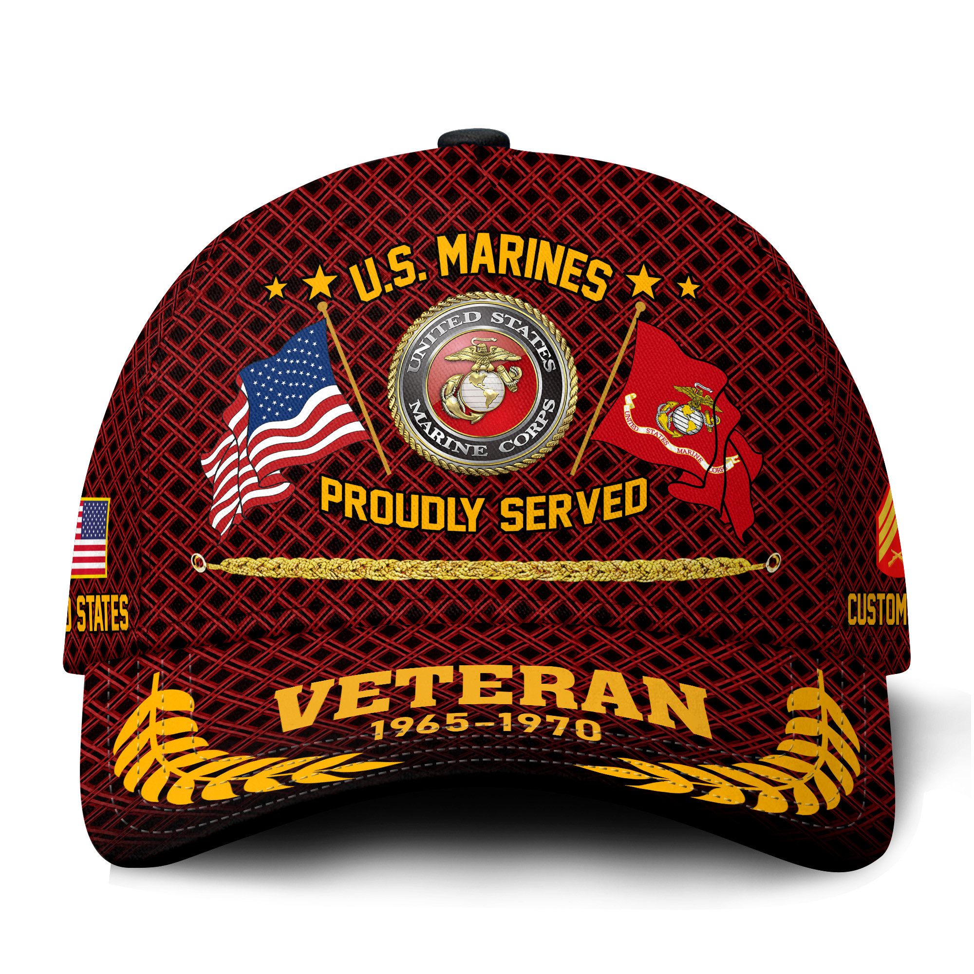 Premium Custom USMC Veteran Hat VPVC021323, Cap For Marine Veterans, Gifts For Veterans Day, Father’s Day