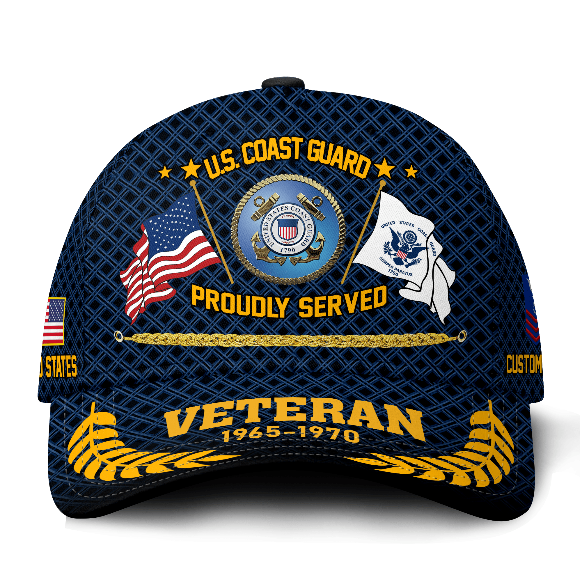 Premium Custom USCG Veteran Hat VPVC021325, Cap For Coast Guard Veterans, Gifts For Veterans Day, Father’s Day