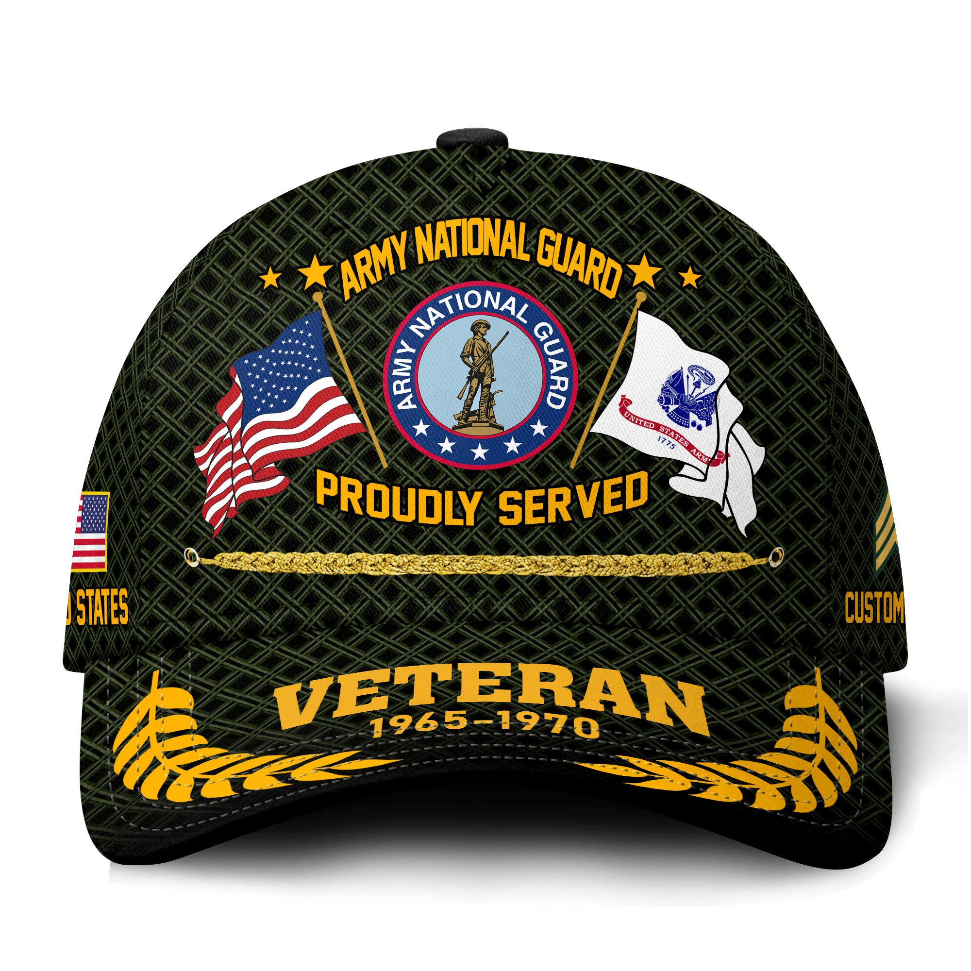 Premium Custom Army National Guard Veteran Hat VPVC021328, Cap For Army National Guard Veteran, Gifts For Veterans Day, Father’s Day