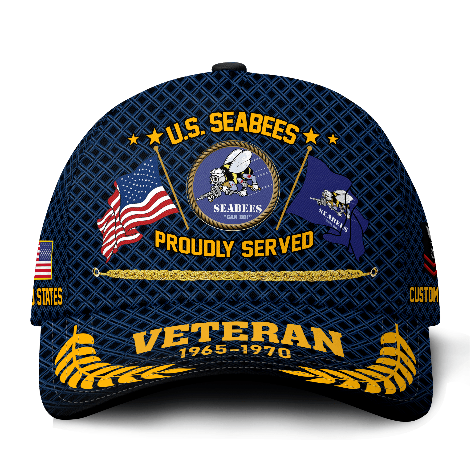 Premium Custom US Seabees Veteran Hat VPVC021329, Cap For Seabees Veteran, Gifts For Veterans Day, Father’s Day