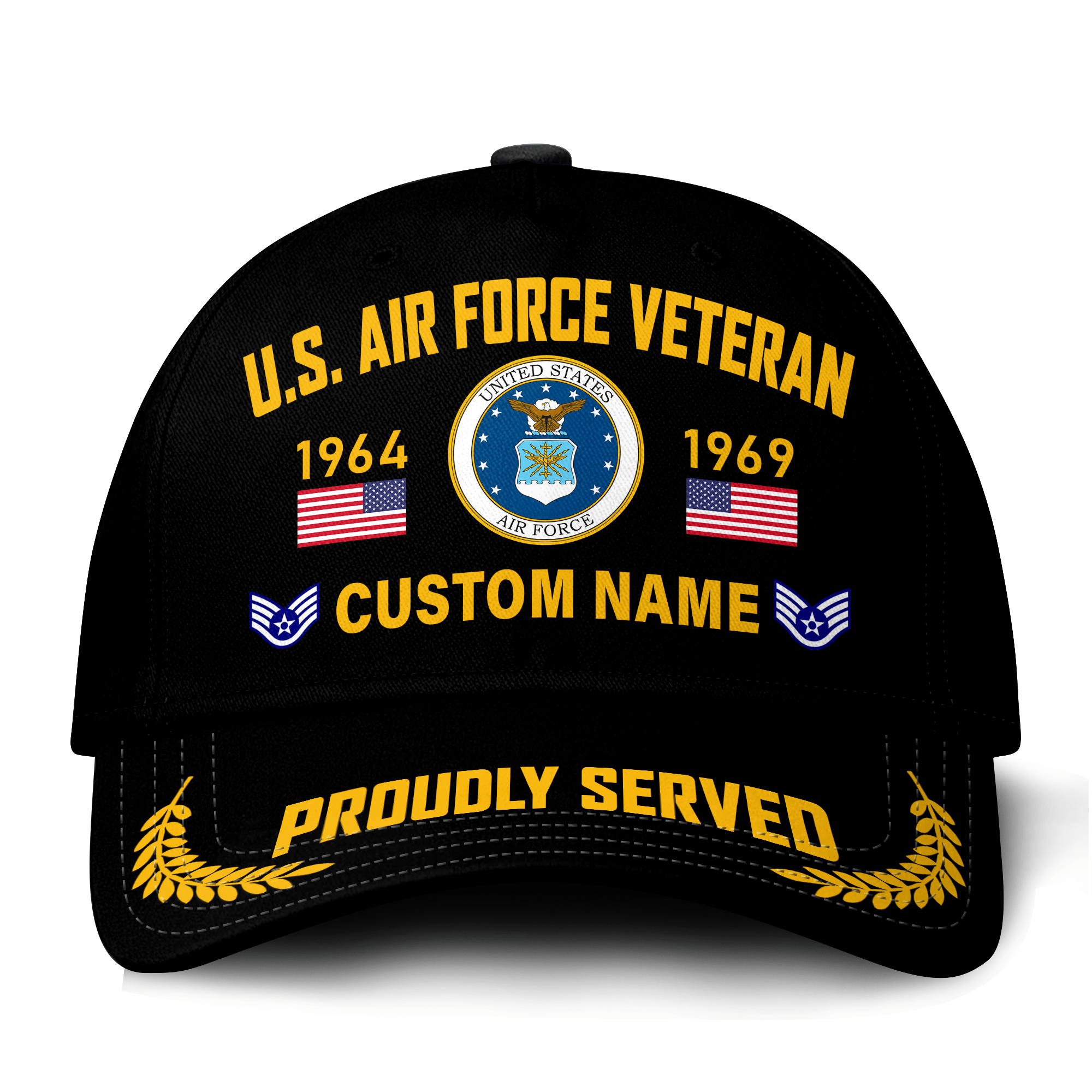 Premium Custom USAF Veteran Hat VPVC021334, Cap For Air Force Veterans, Gifts For Veterans Day, Father’s Day