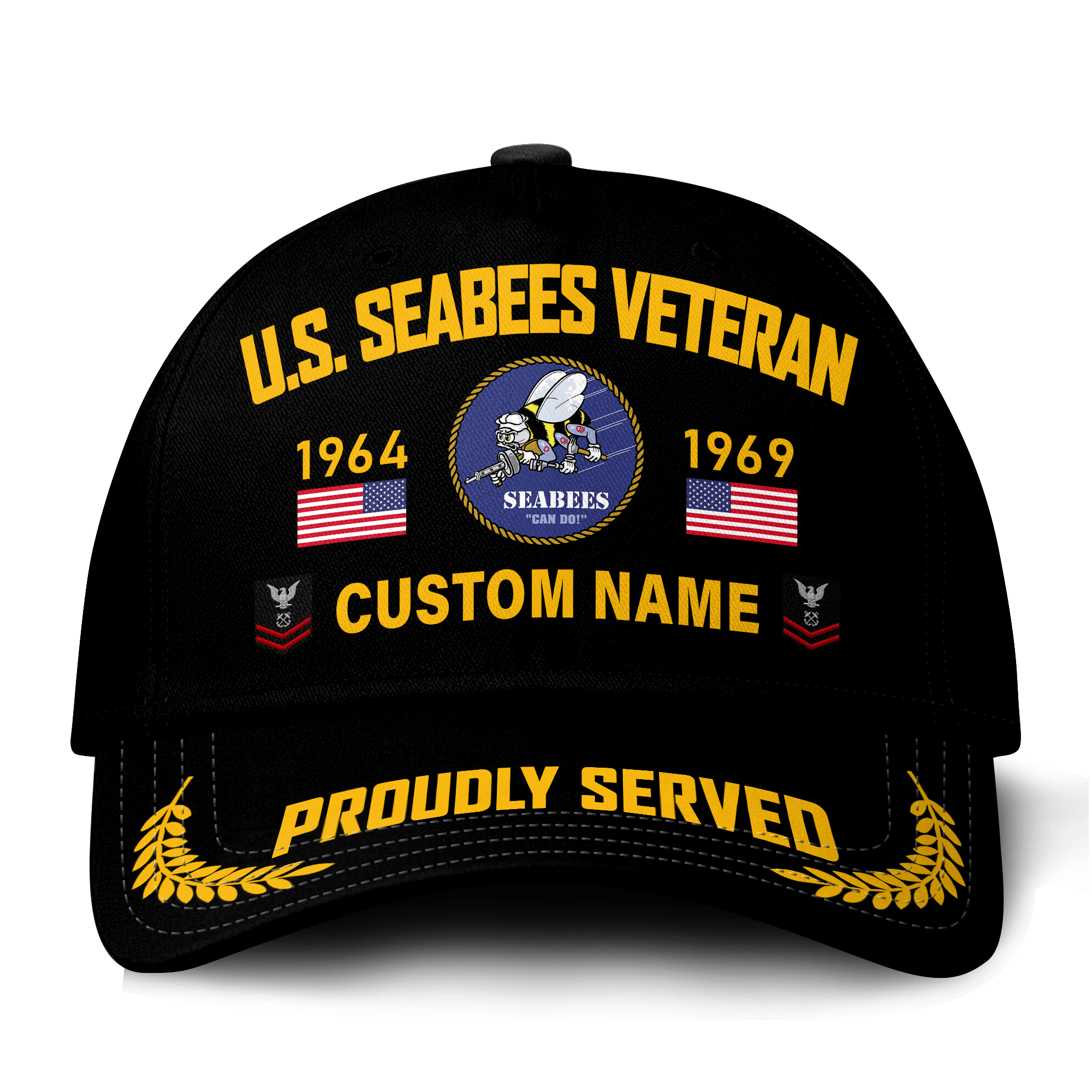 Premium Custom US Seabees Veteran Hat VPVC021339, Cap For Seabees Veteran, Gifts For Veterans Day, Father’s Day