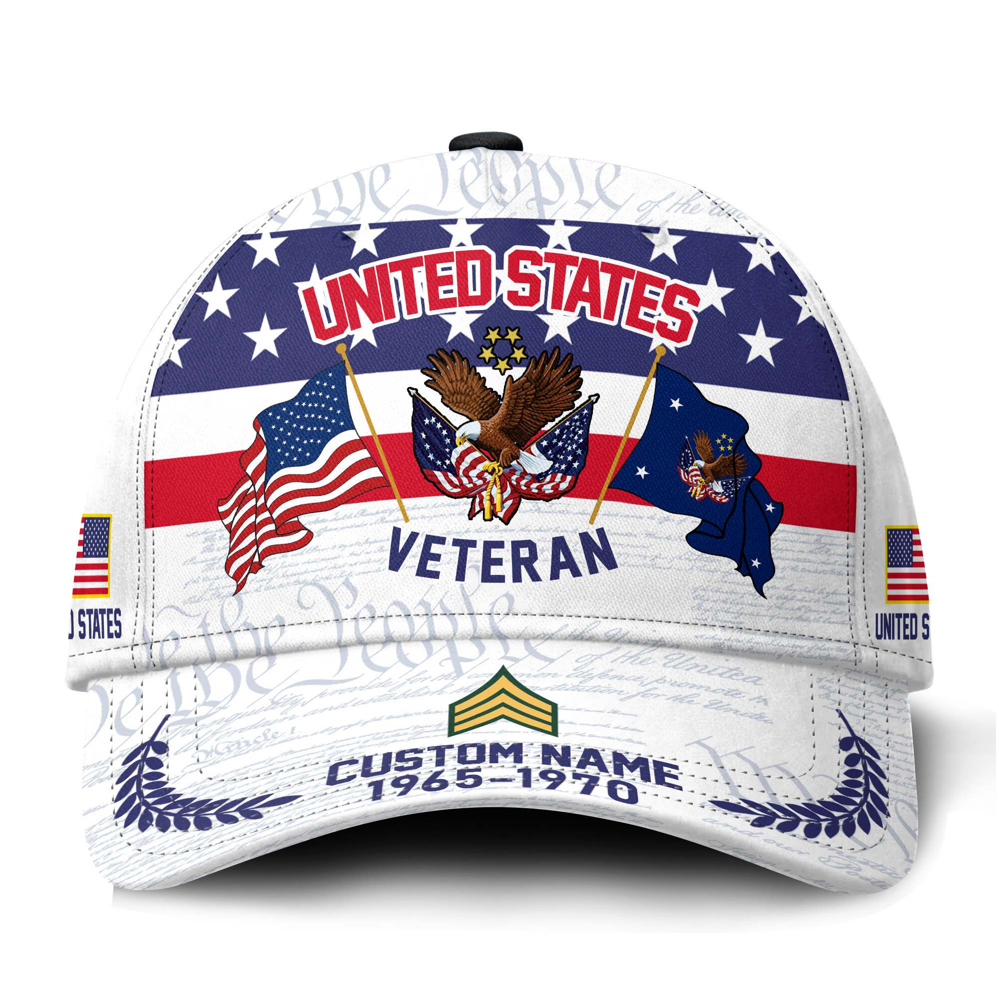 Premium Custom US Veteran Hat VPVC021217, Cap For US Veterans, Gifts For Veterans Day, Father’s Day