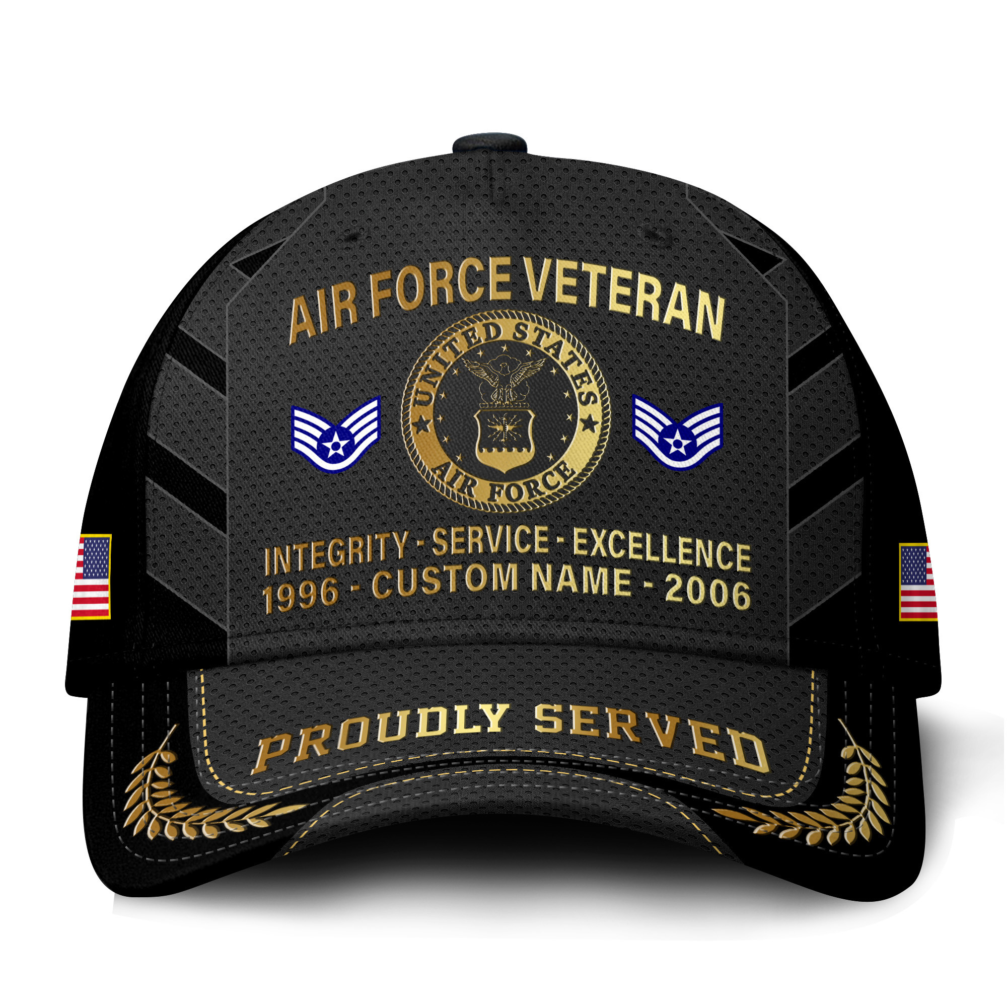 Premium Custom USAF Veteran Hat VPVC021344, Cap For Air Force Veterans, Gifts For Veterans Day, Father’s Day