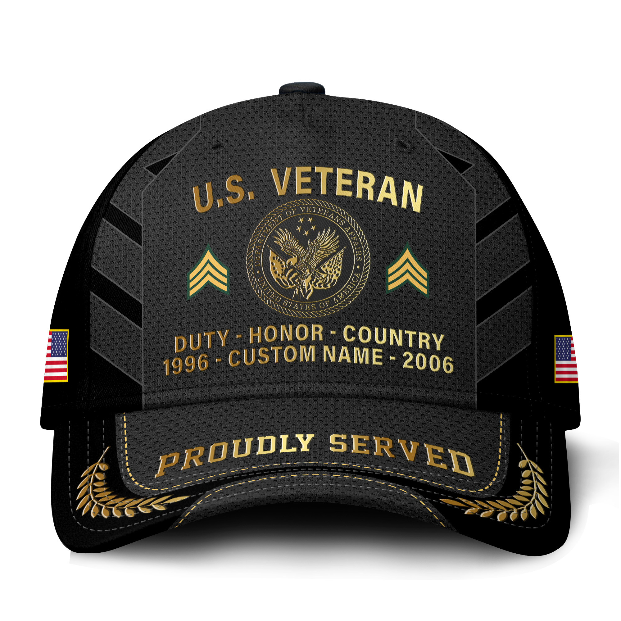 Premium Custom US Veteran Hat VPVC021347, Cap For US Veterans, Gifts For Veterans Day, Father’s Day