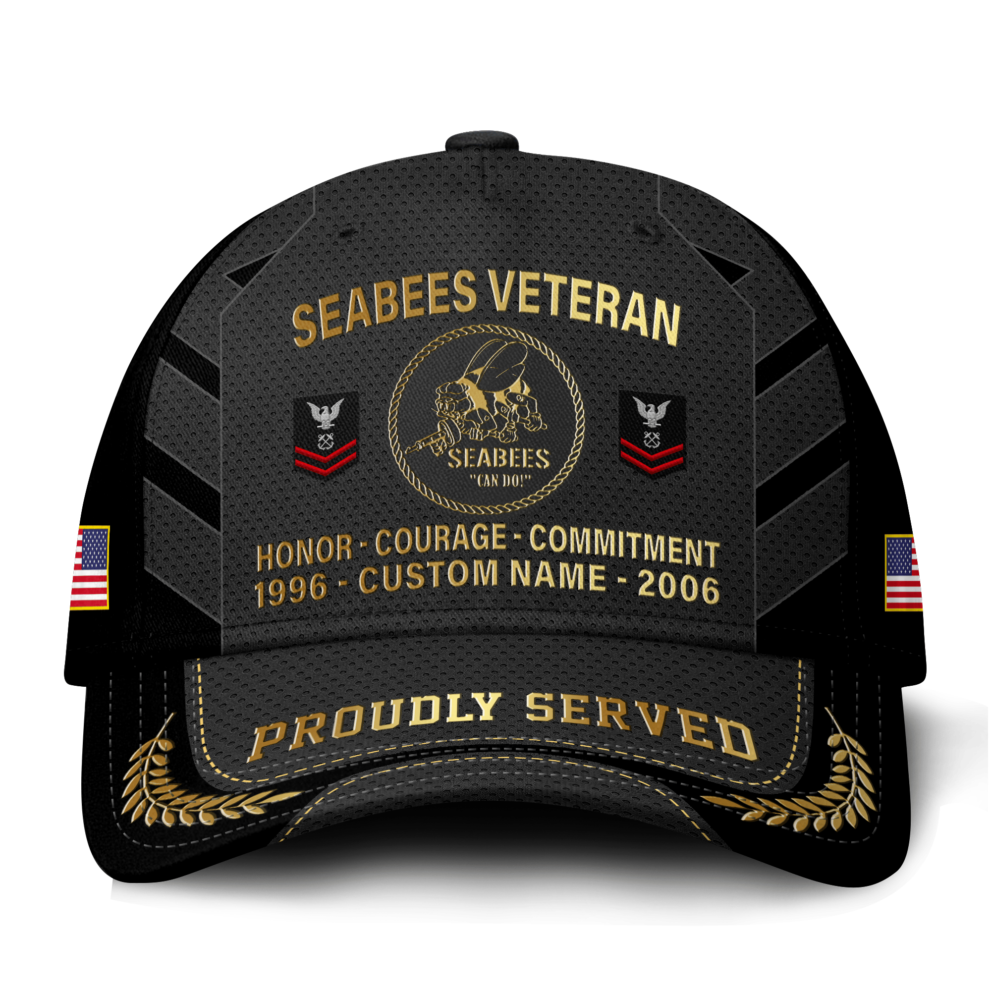 Premium Custom US Seabees Veteran Hat VPVC021349, Cap For Seabees Veteran, Gifts For Veterans Day, Father’s Day