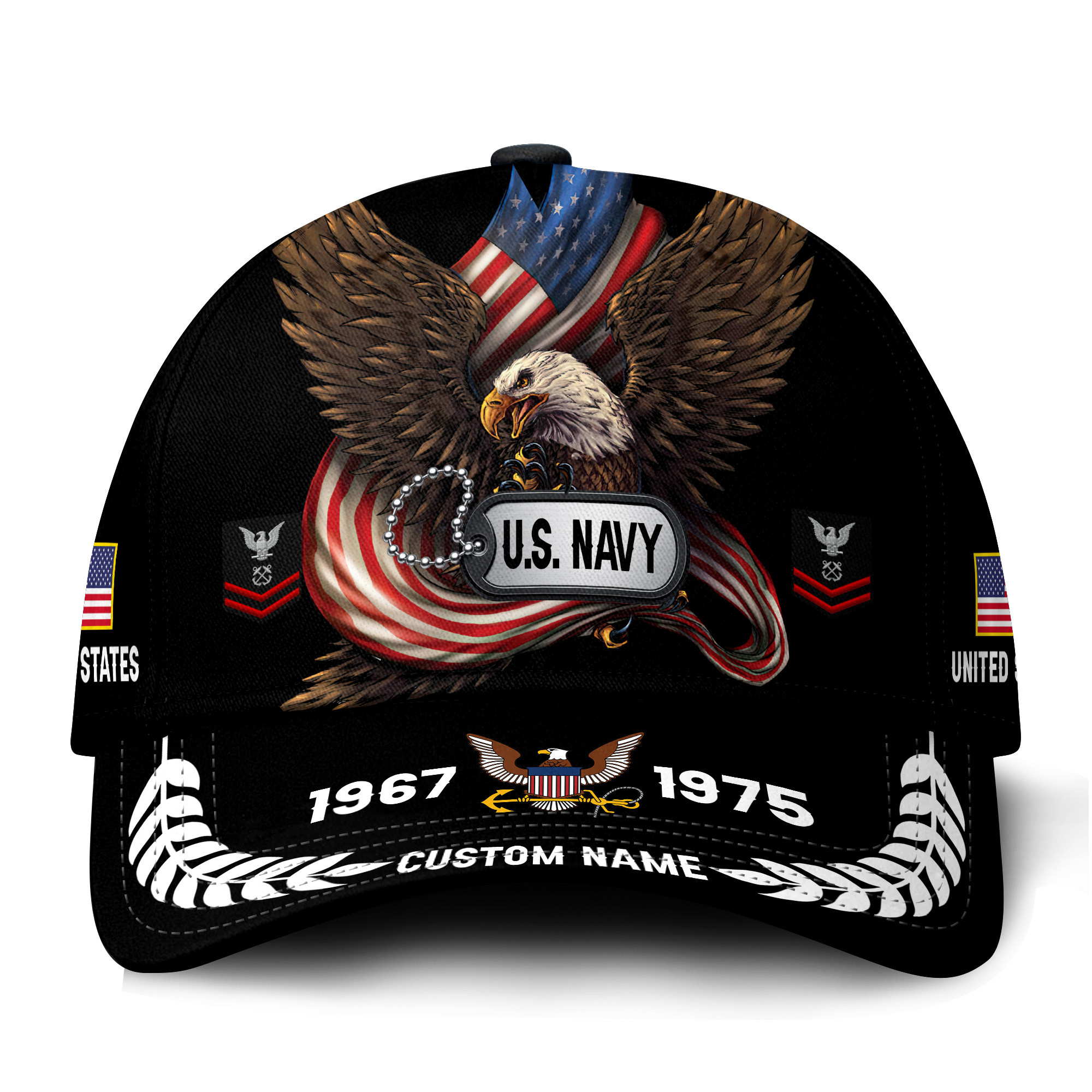 Premium Custom US Navy Veteran Hat VPVC021352, Cap For Navy Veterans, Gifts For Veterans Day, Father’s Day