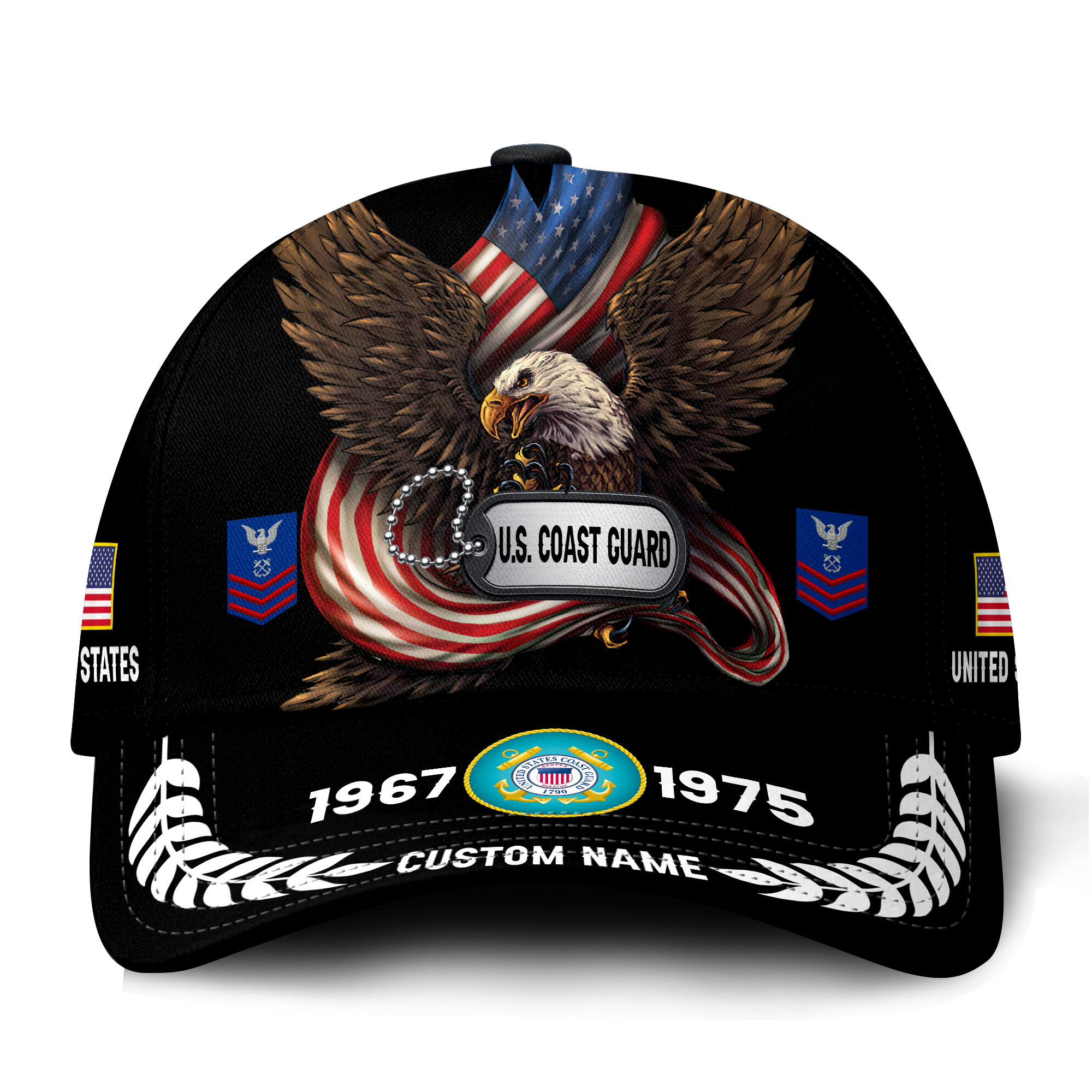 Premium Custom USCG Veteran Hat VPVC021355, Cap For Coast Guard Veterans, Gifts For Veterans Day, Father’s Day